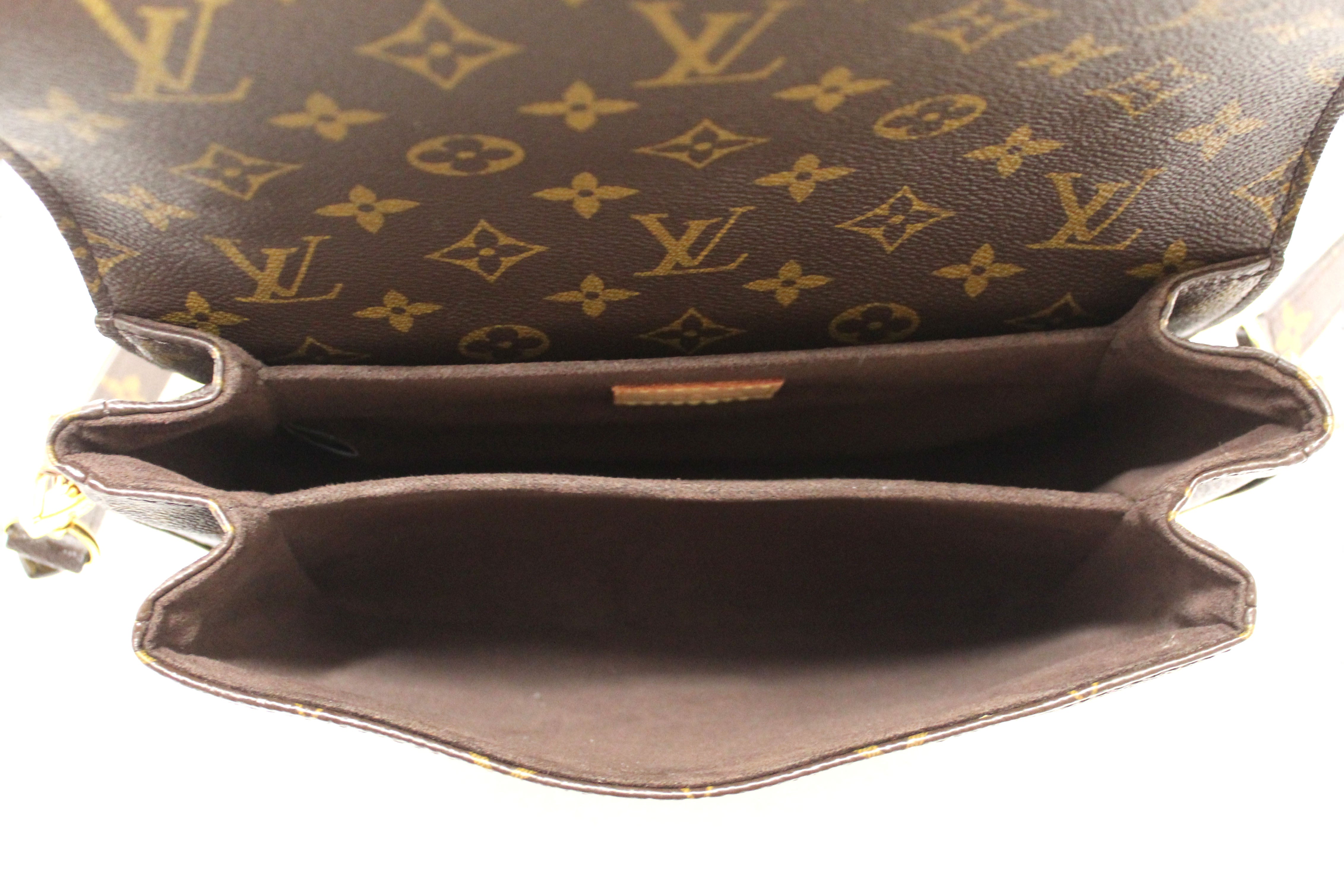 Authentic Louis Vuitton Classic Monogram Metis Pochette Messenger Bag