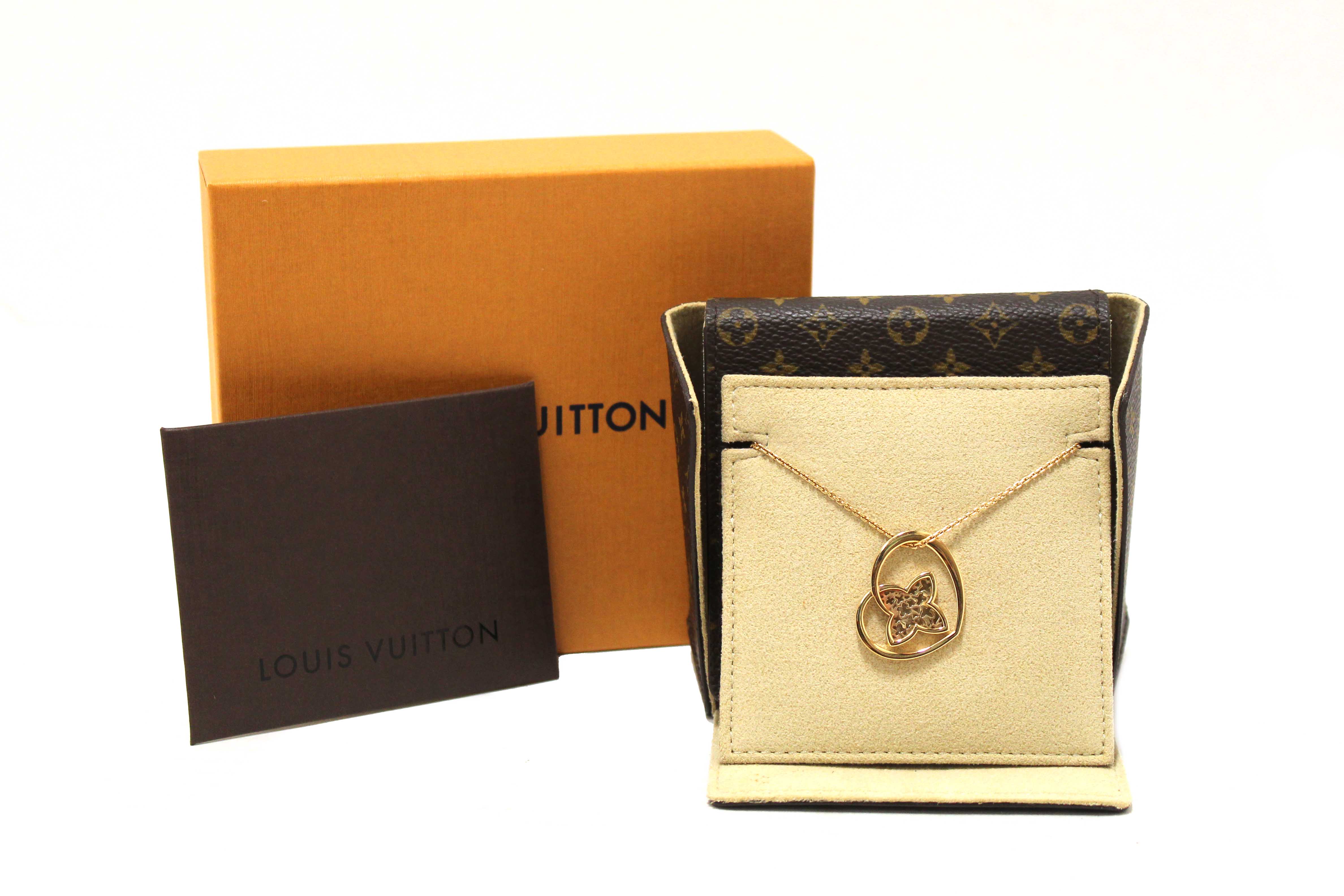 Authentic Louis Vuitton 18K Rosegold Pendantif Cool Necklace