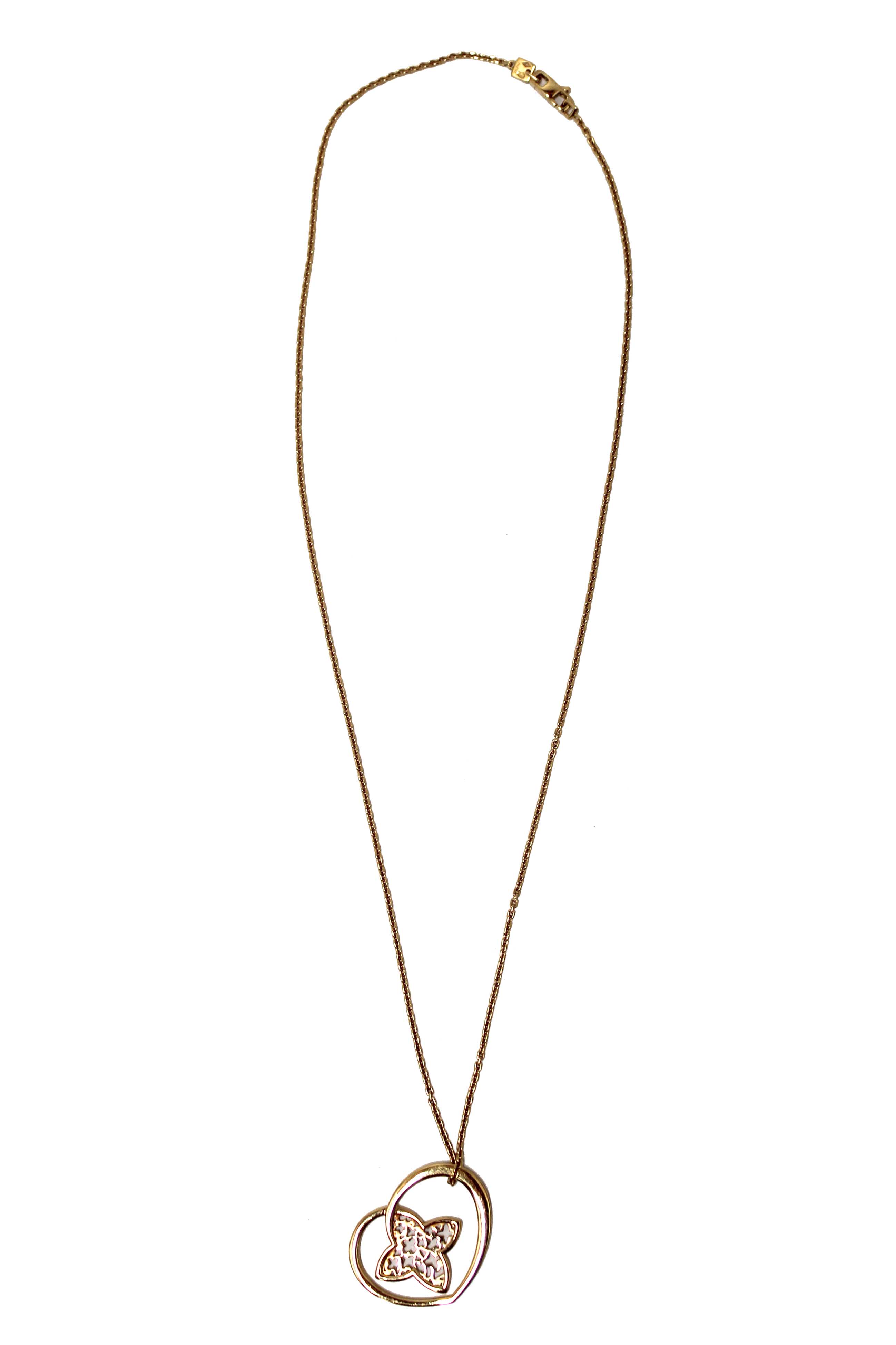 Authentic Louis Vuitton 18K Rosegold Pendantif Cool Necklace