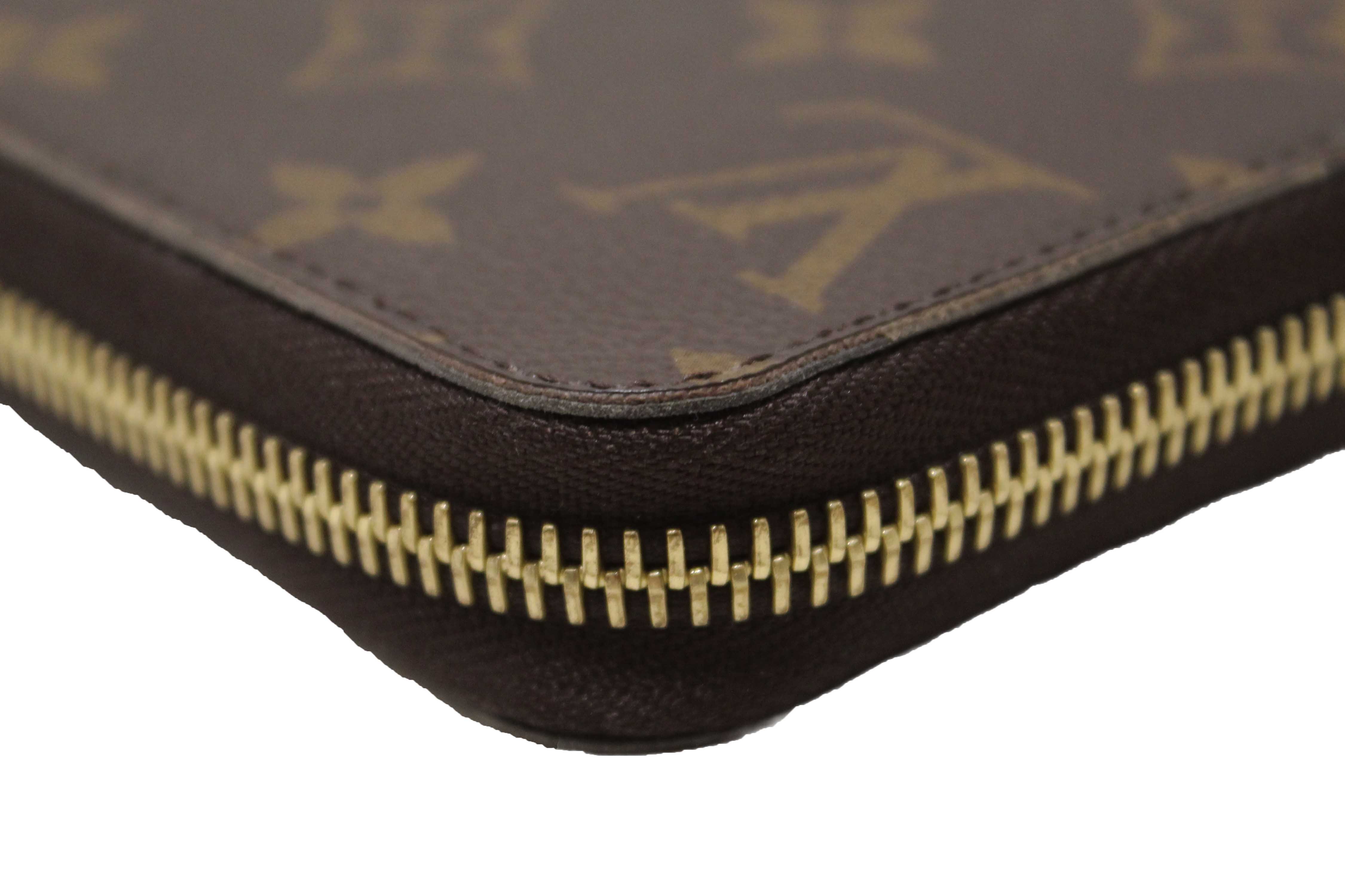 Authentic Louis Vuitton Classic Monogram Canvas Zippy Wallet
