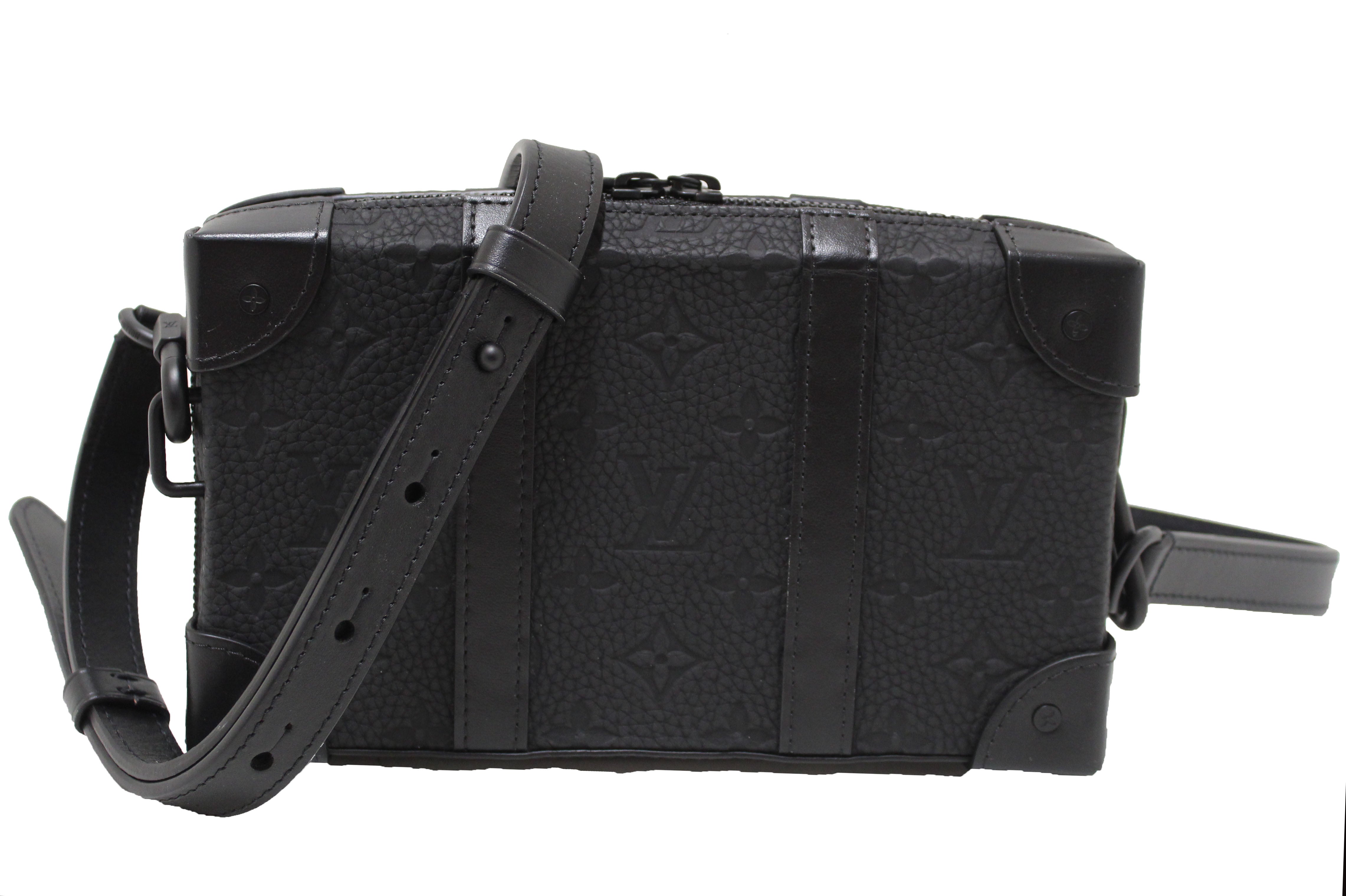 Authentic Louis Vuitton Black Taurillon Monogram Leather Soft