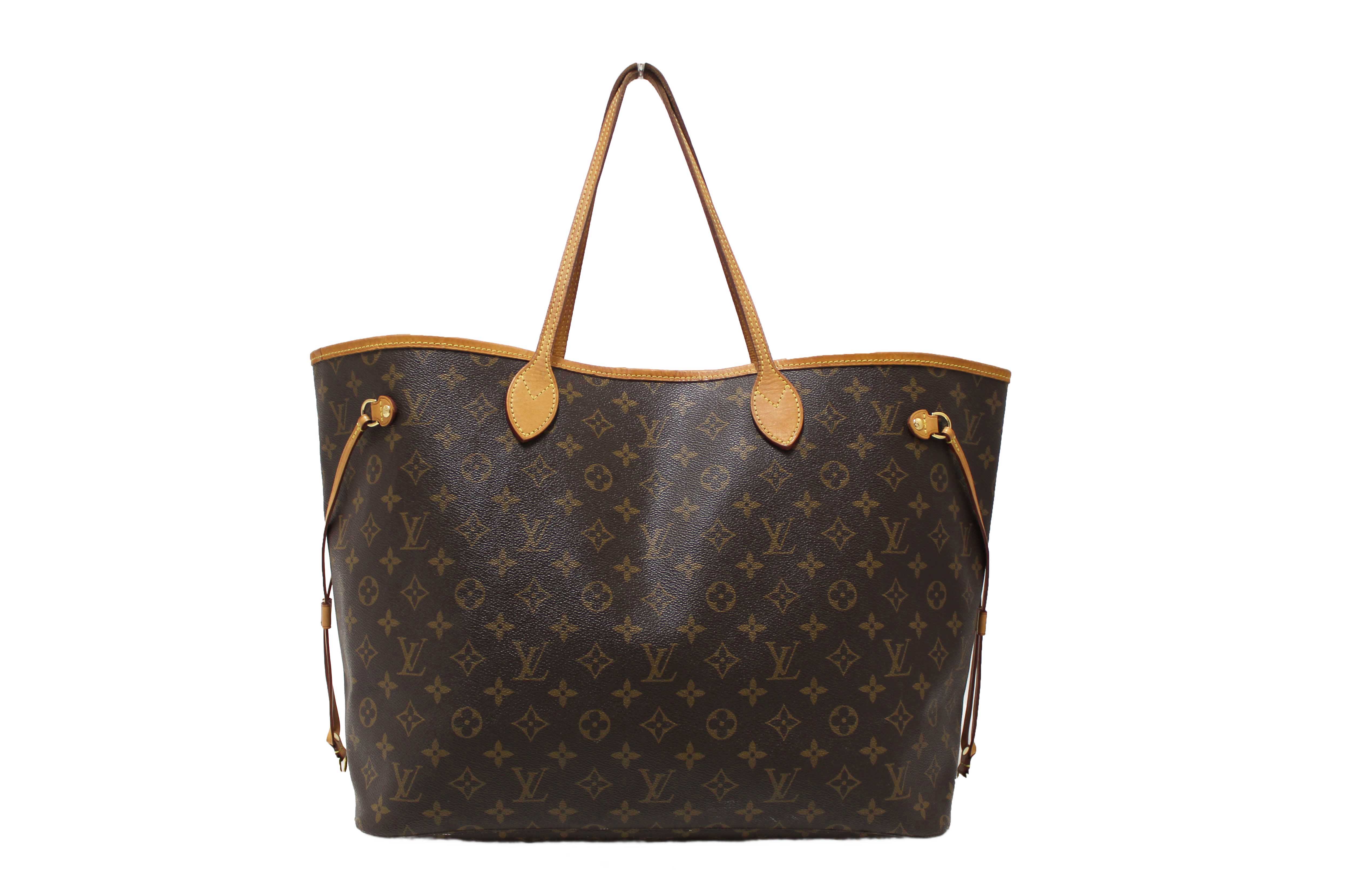Authentic Louis Vuitton Classic Monogram Neverfull GM Tote Shoulder Bag