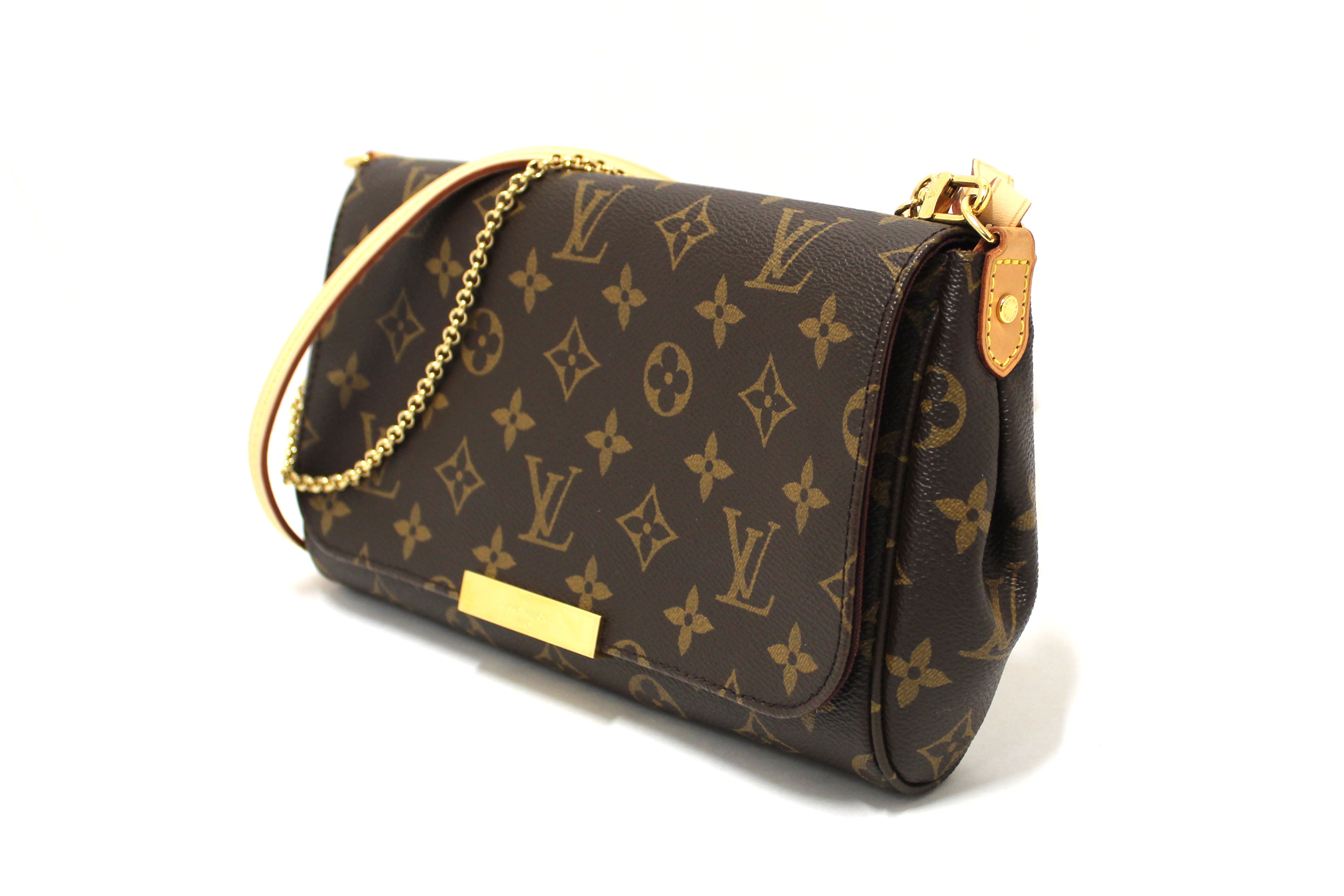 Authentic Louis Vuitton Classic Monogram Favorite MM Crossbody Messenger Bag