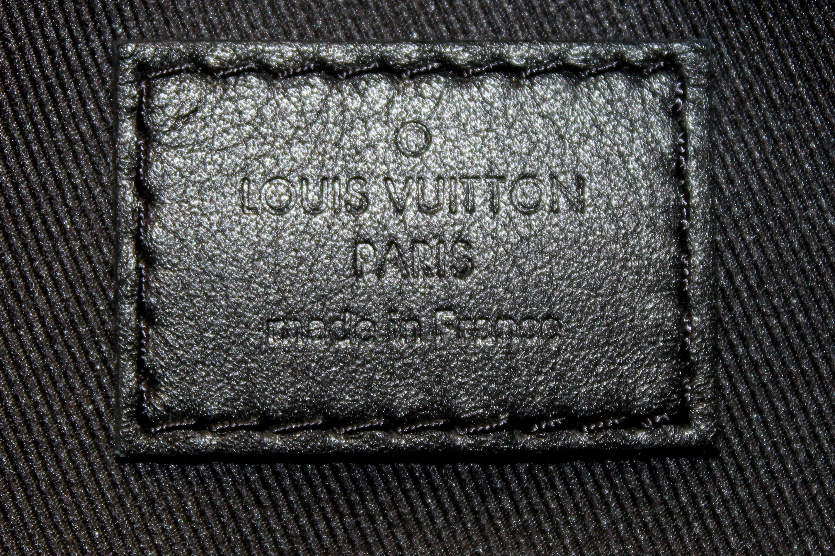 Authentic Louis Vuitton Black Monogram Shadow Calf Leather Discovery Bumbag PM