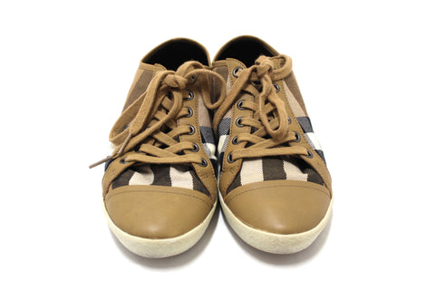 Authentic Burberry House Check Pattern Canvas Sneakers Size 39