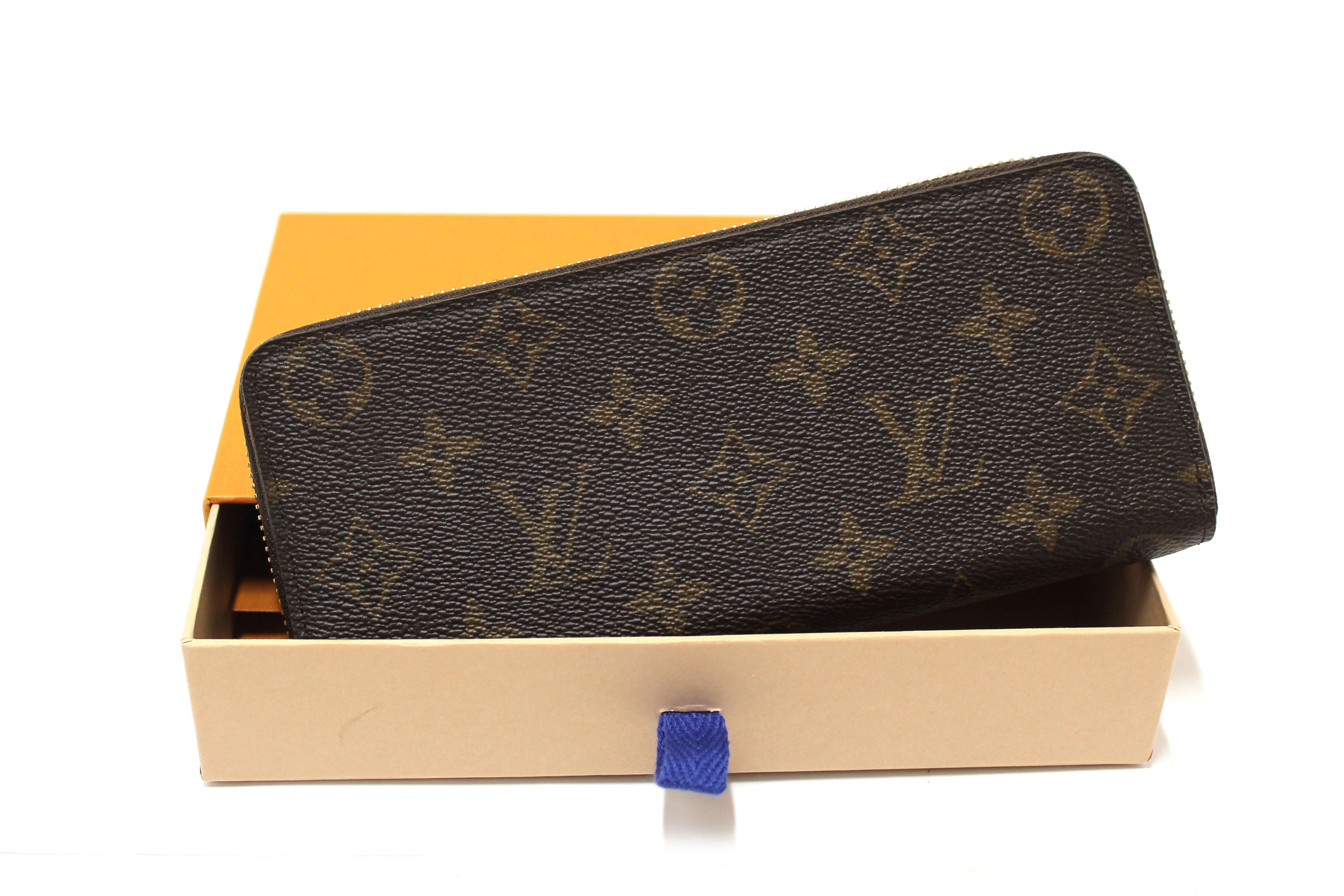 Authentic Louis Vuitton Classic Monogram Canvas Fuchsia Clemence Wallet