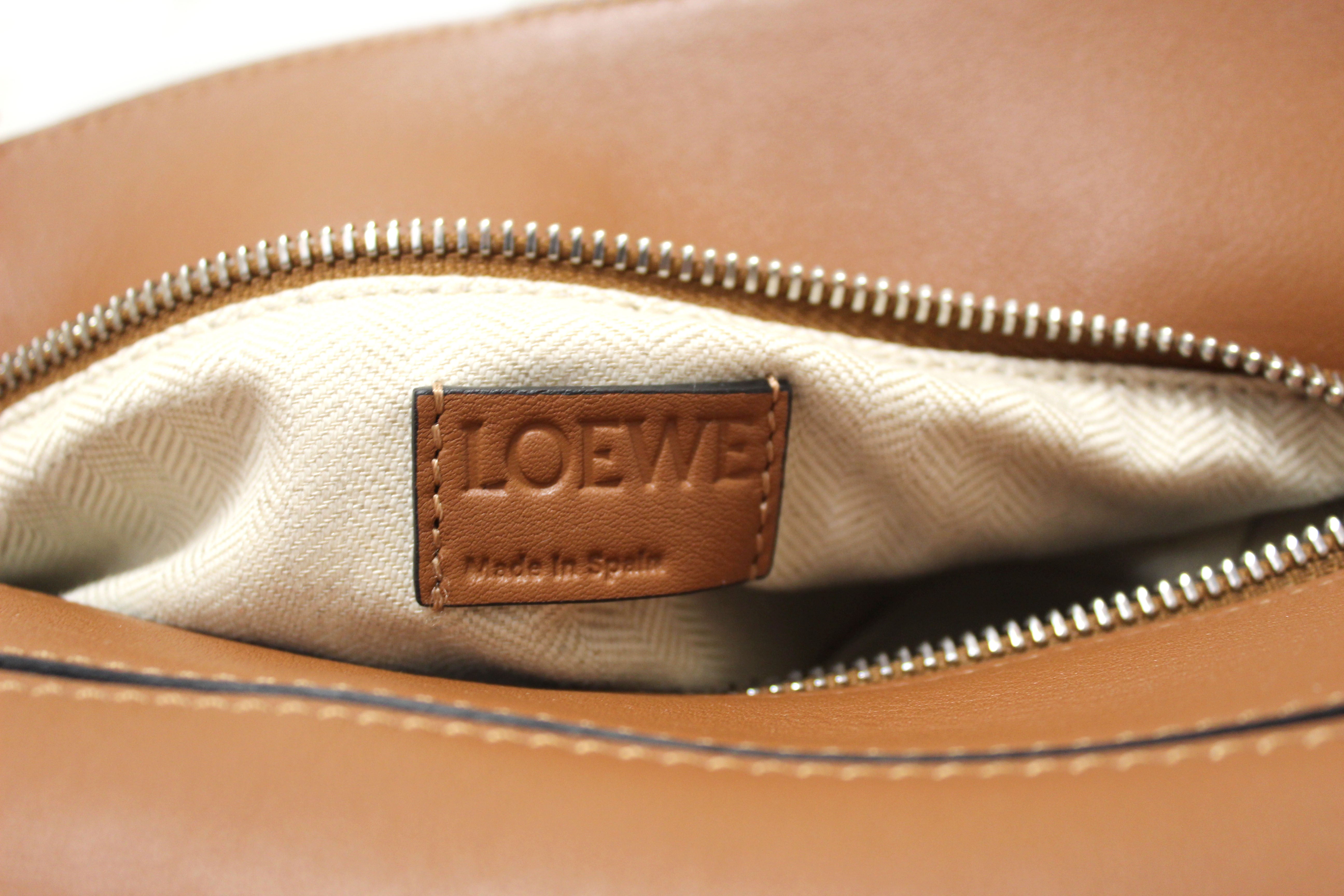Authentic Loewe Brown Calfskin Small Puzzle Bag