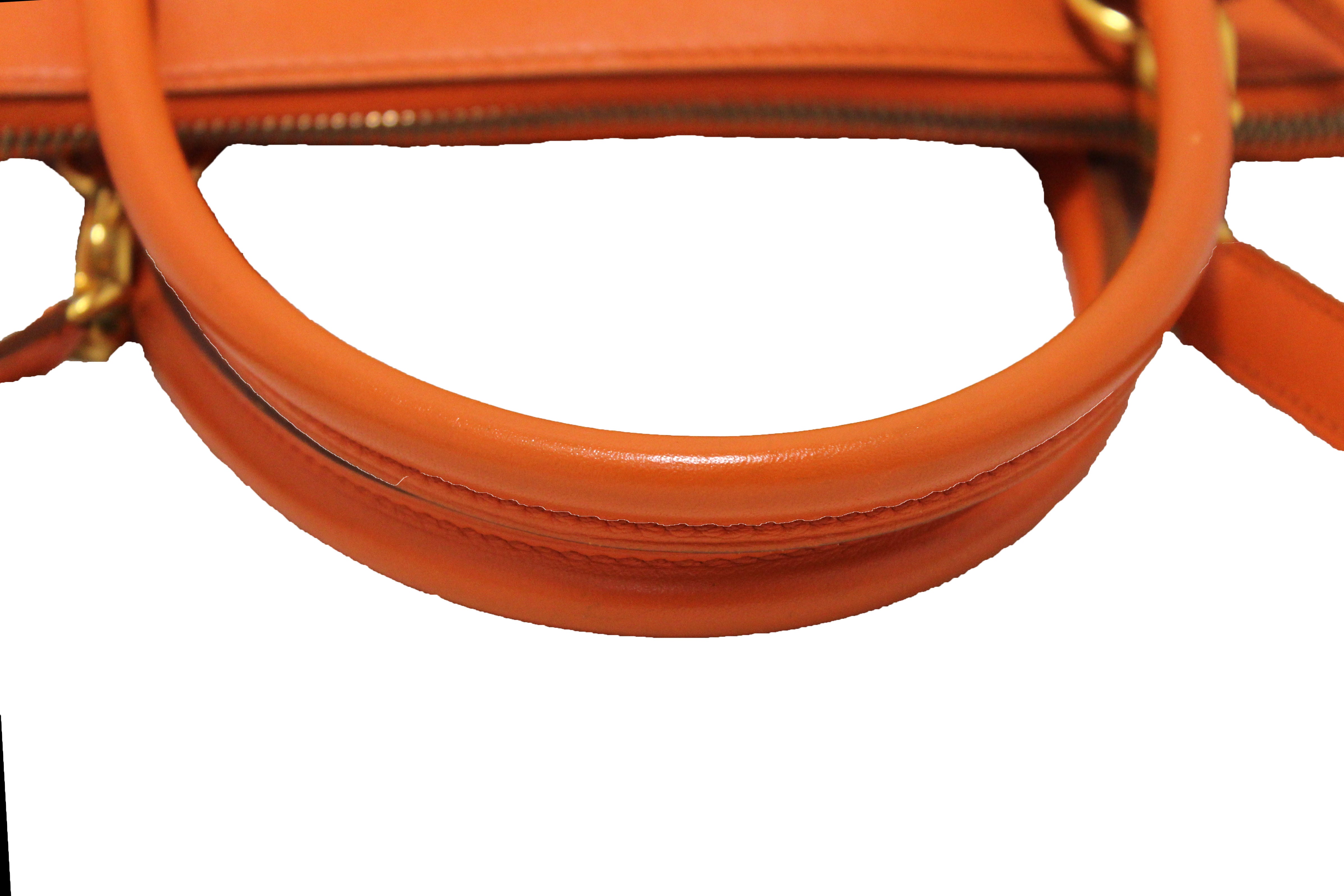 Hermes Orange Togo Leather Bolide 31 Bag