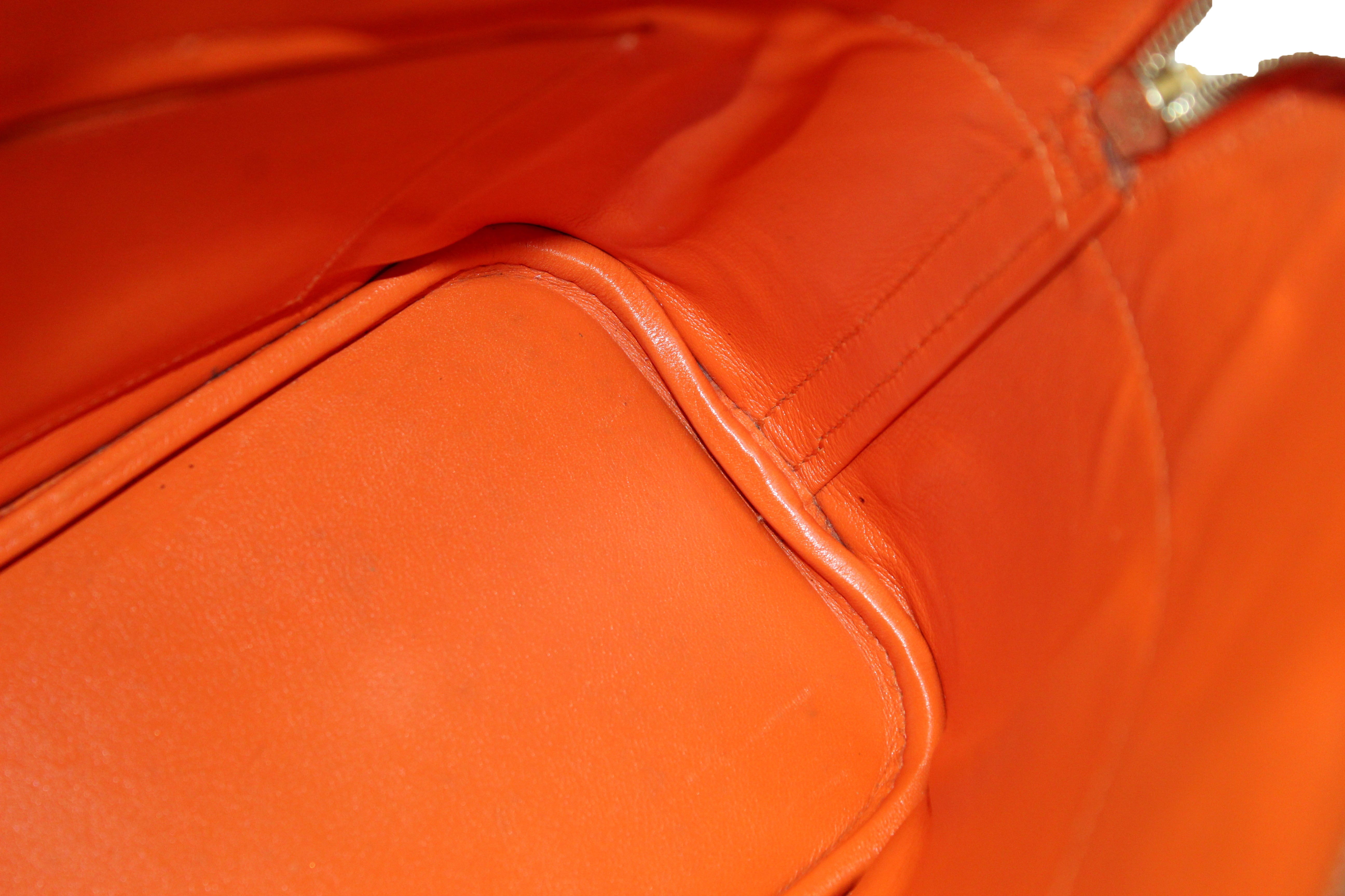 Louis Vuitton Paint Can Orange Leather Shoulder Bag (Pre-Owned)