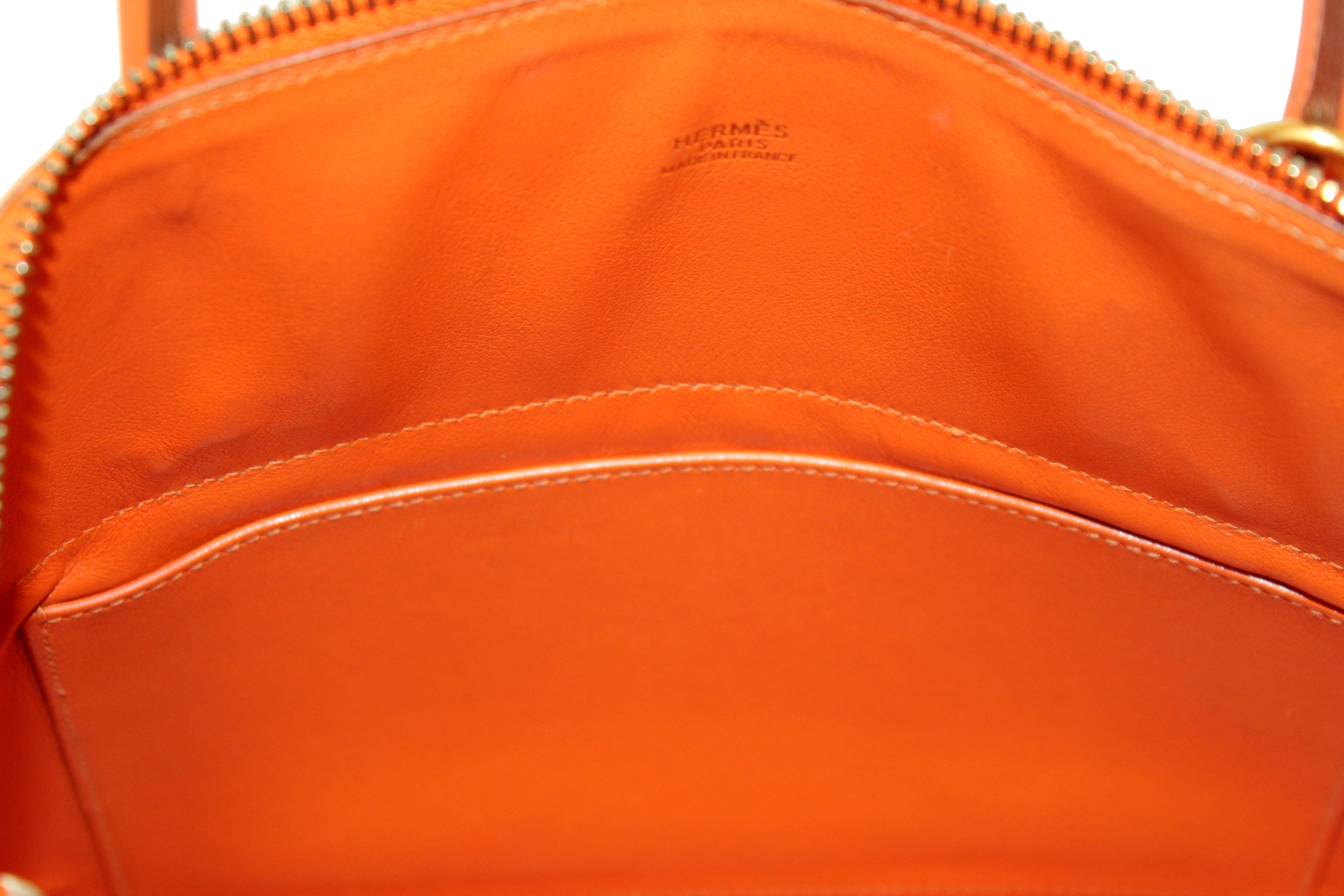 Hermes Orange Togo Leather Bolide 31 Bag Hermes