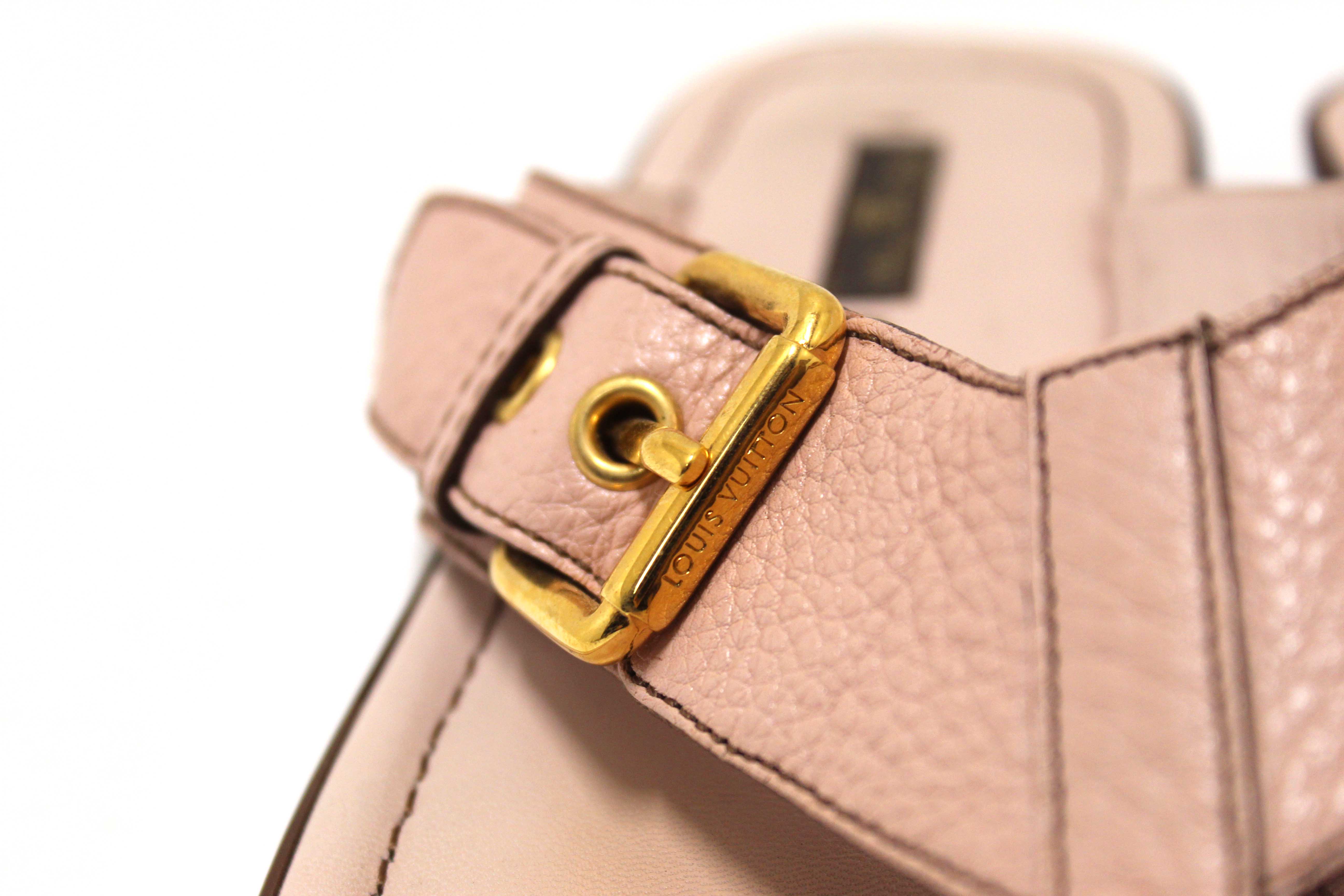 Authentic Louis Vuitton Pink Leather Thong Slipper Sandals Shoes Size 36