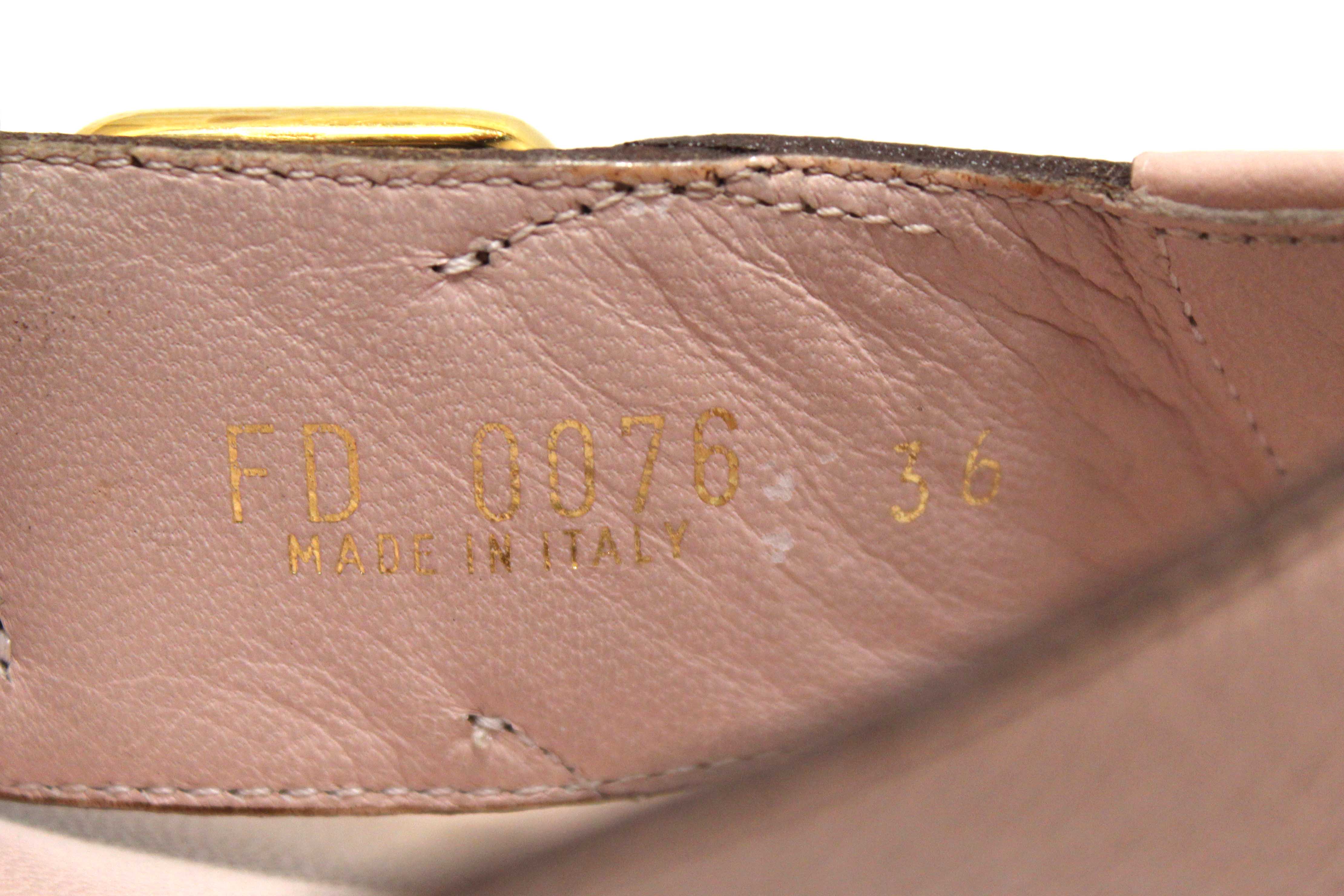 Authentic Louis Vuitton Pink Leather Thong Slipper Sandals Shoes Size 36