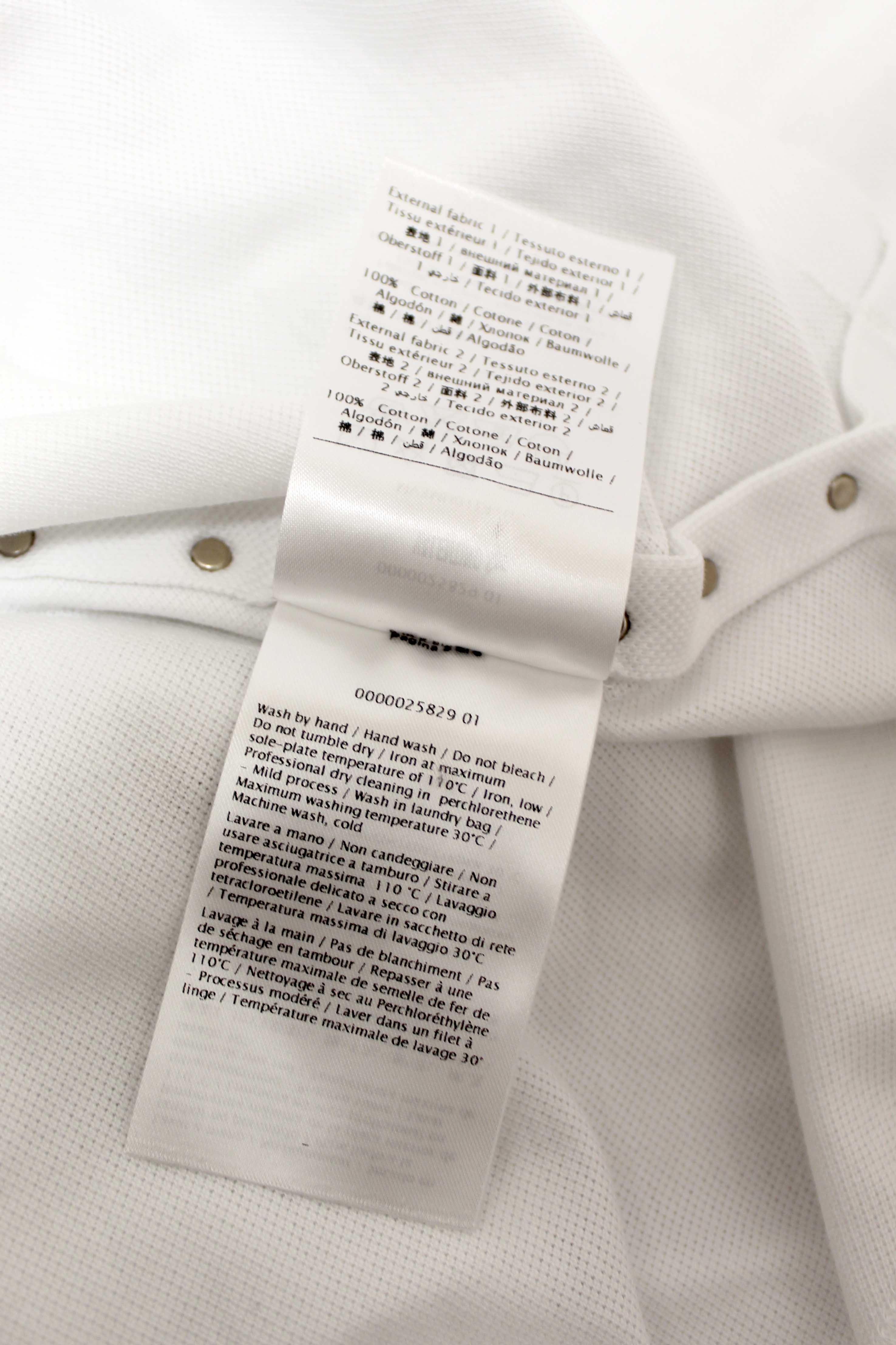 Authentic NEW Valentino Garavani White Cotton Studded Polo Shirt size L
