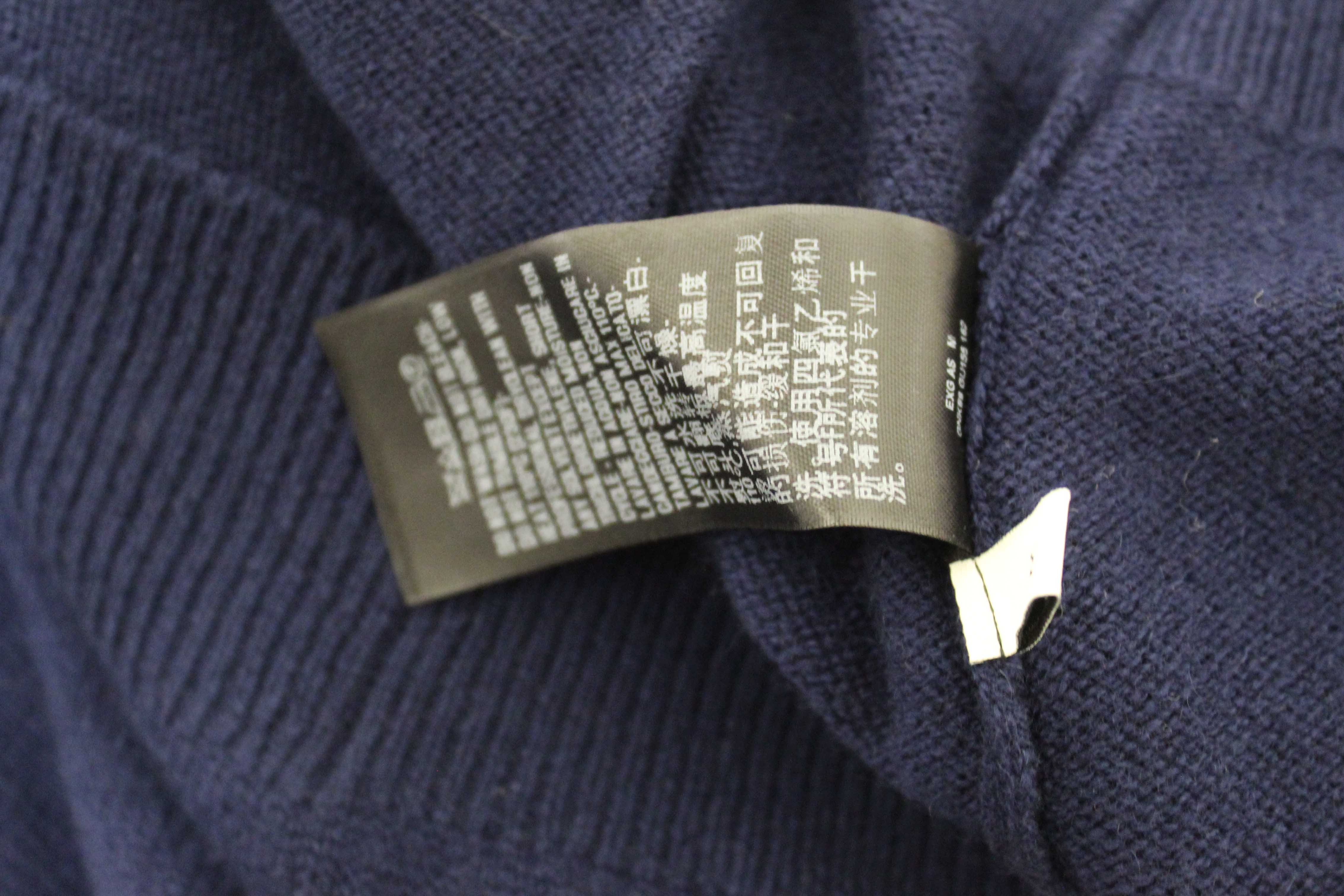 Authentic NEW Gucci Navy Cashmere Cardigan Size M