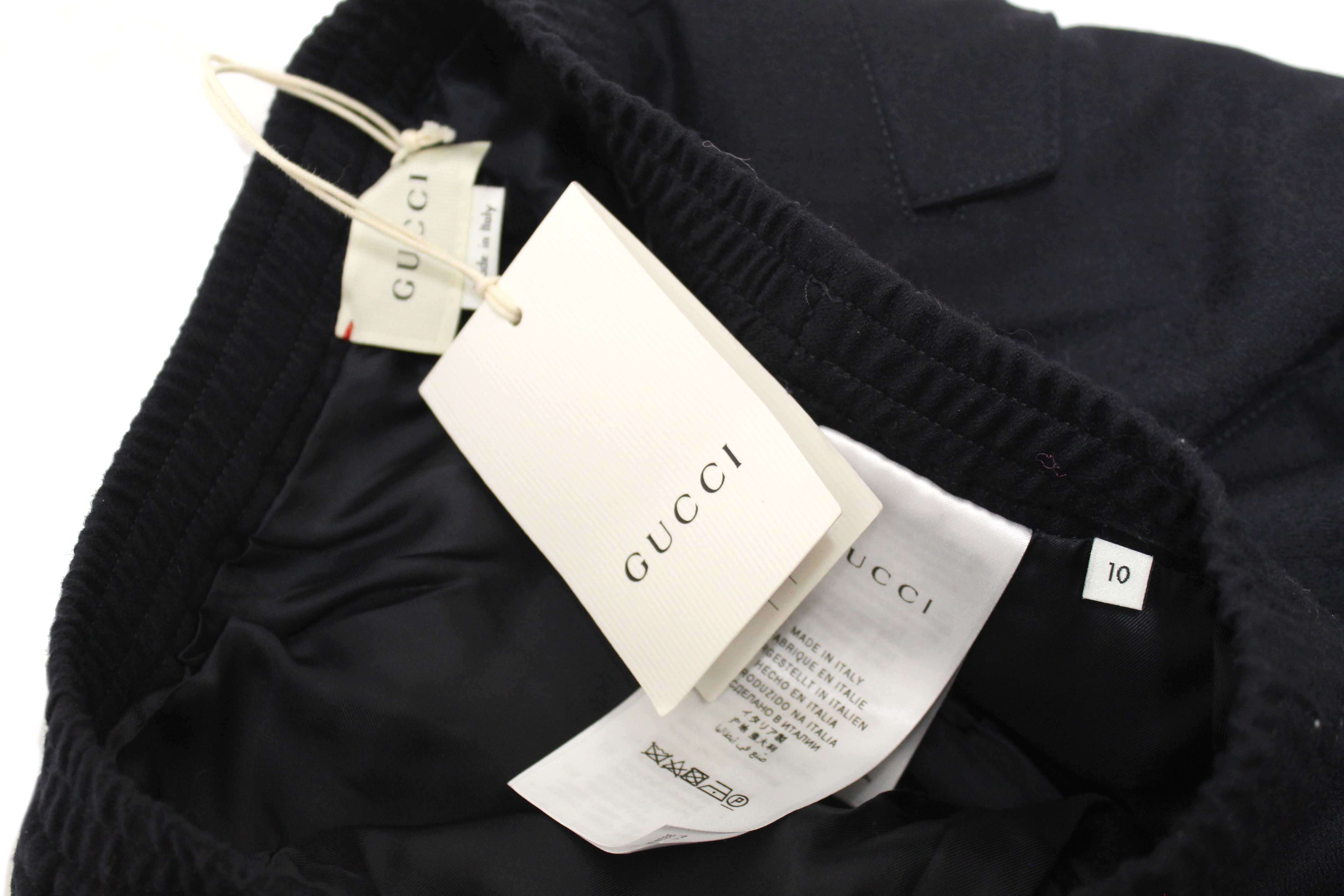 Authentic Kid's Gucci Navy Wool Pants Size 10