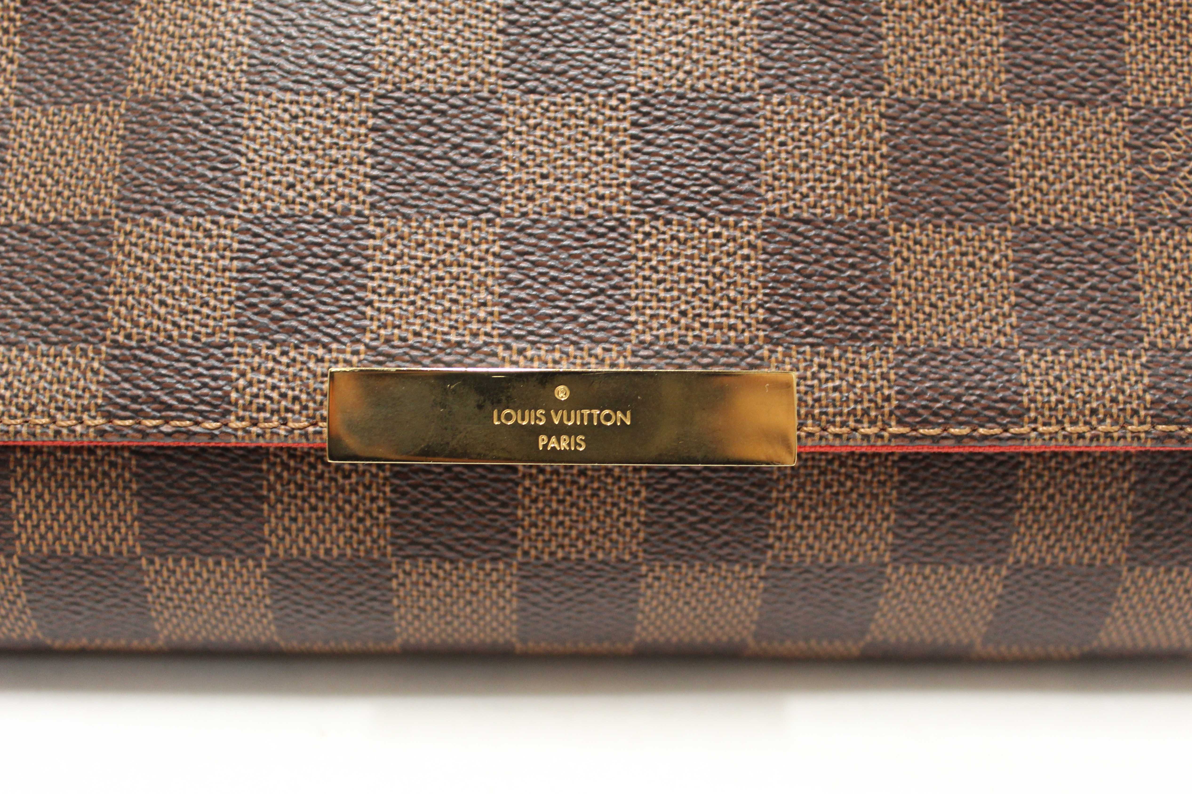 Authentic Louis Vuitton Damier Ebene Favorite MM Crossbody Messenger Bag