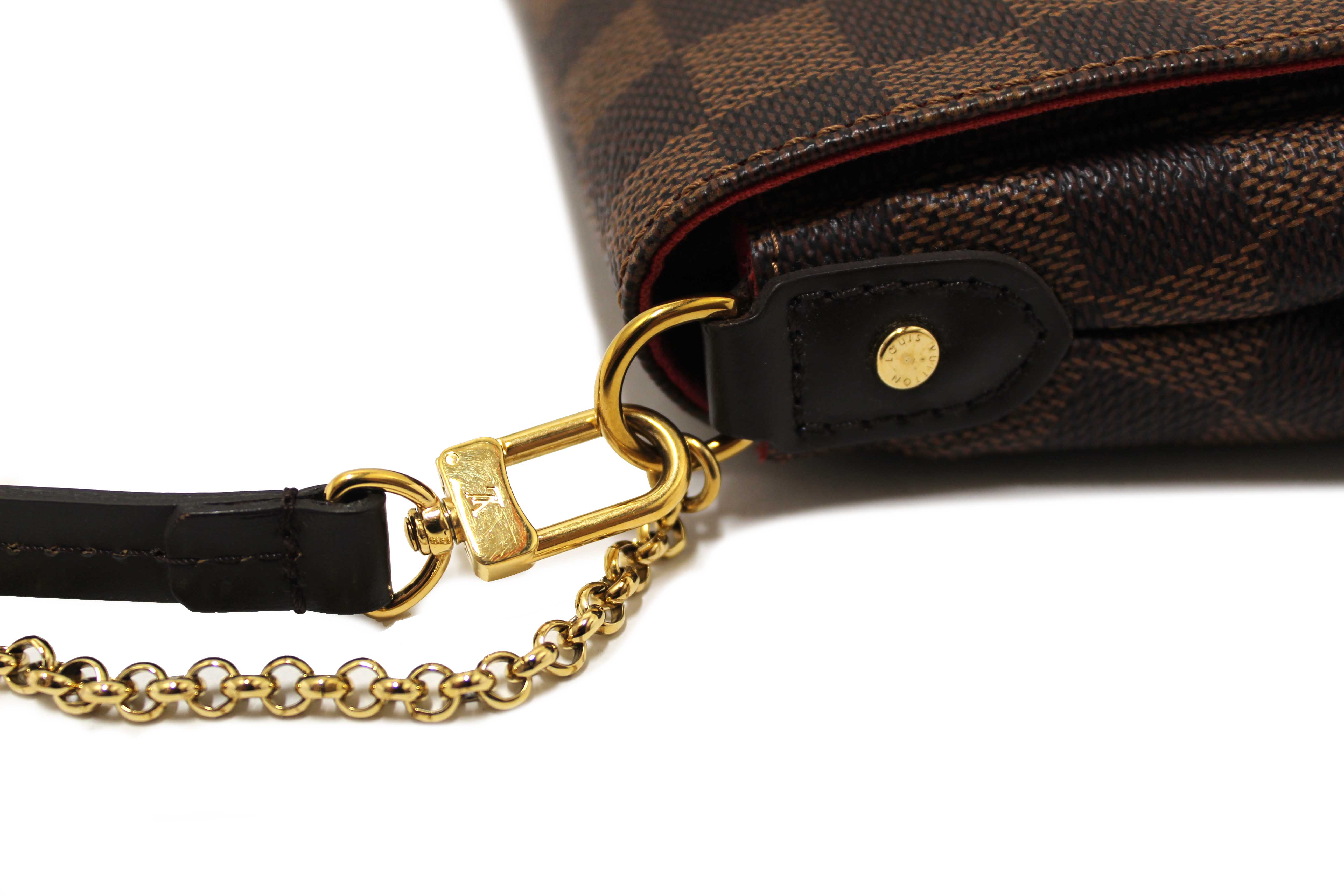 Authentic Louis Vuitton Damier Ebene Favorite MM Crossbody Messenger Bag