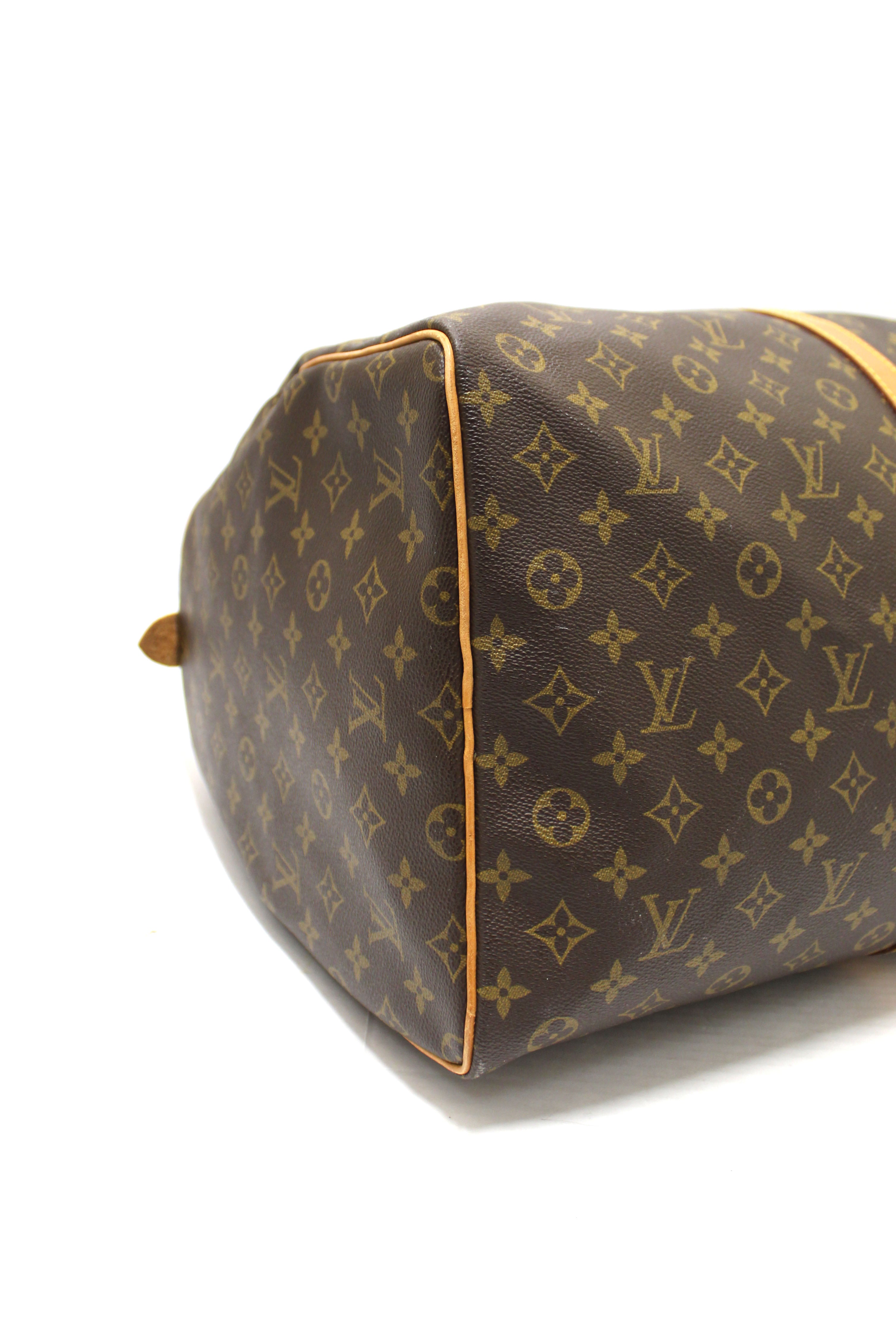 Authentic Louis Vuitton Classic Monogram Keepall 60 Travel Bag