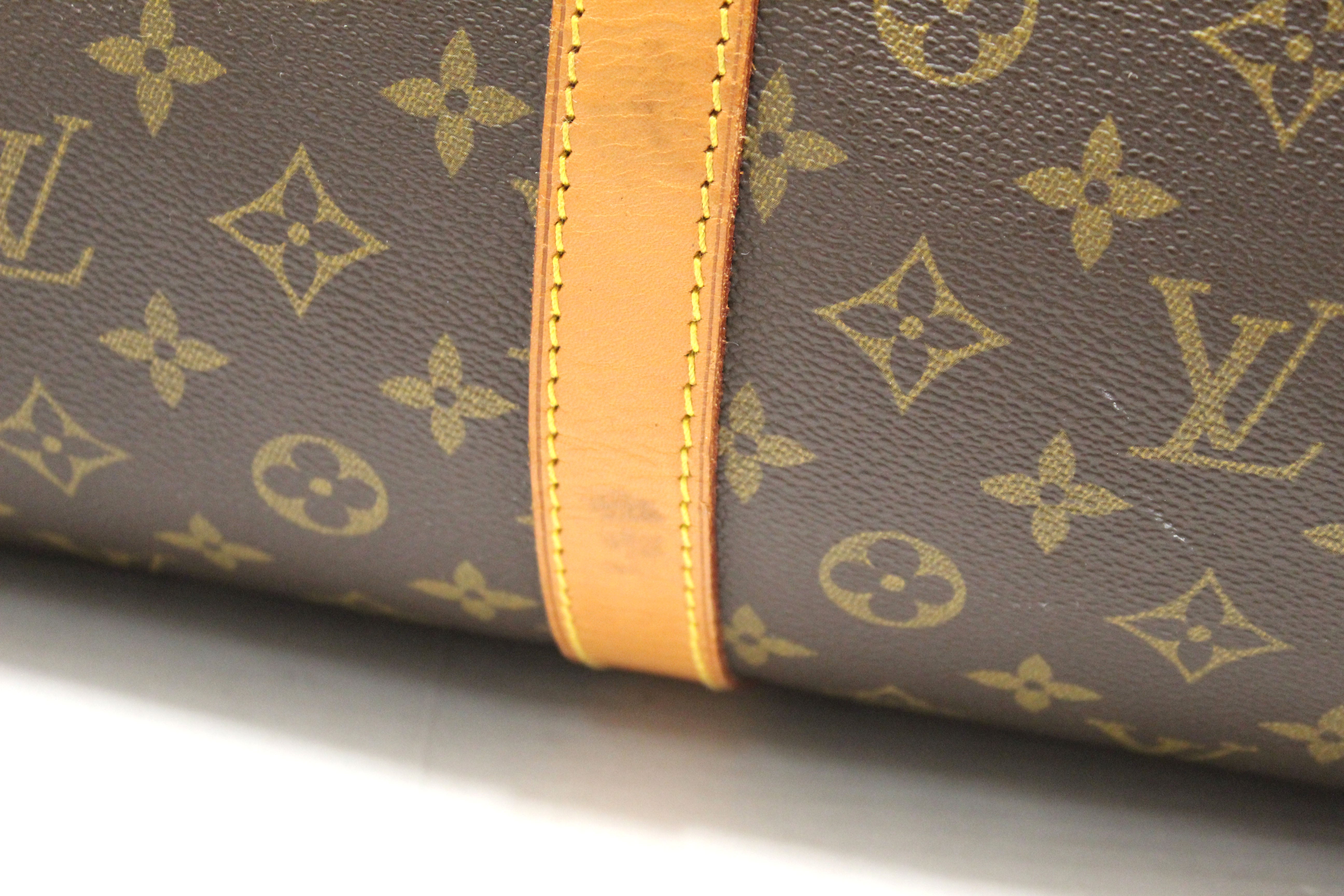 Authentic Louis Vuitton Classic Monogram Keepall 60 Travel Bag