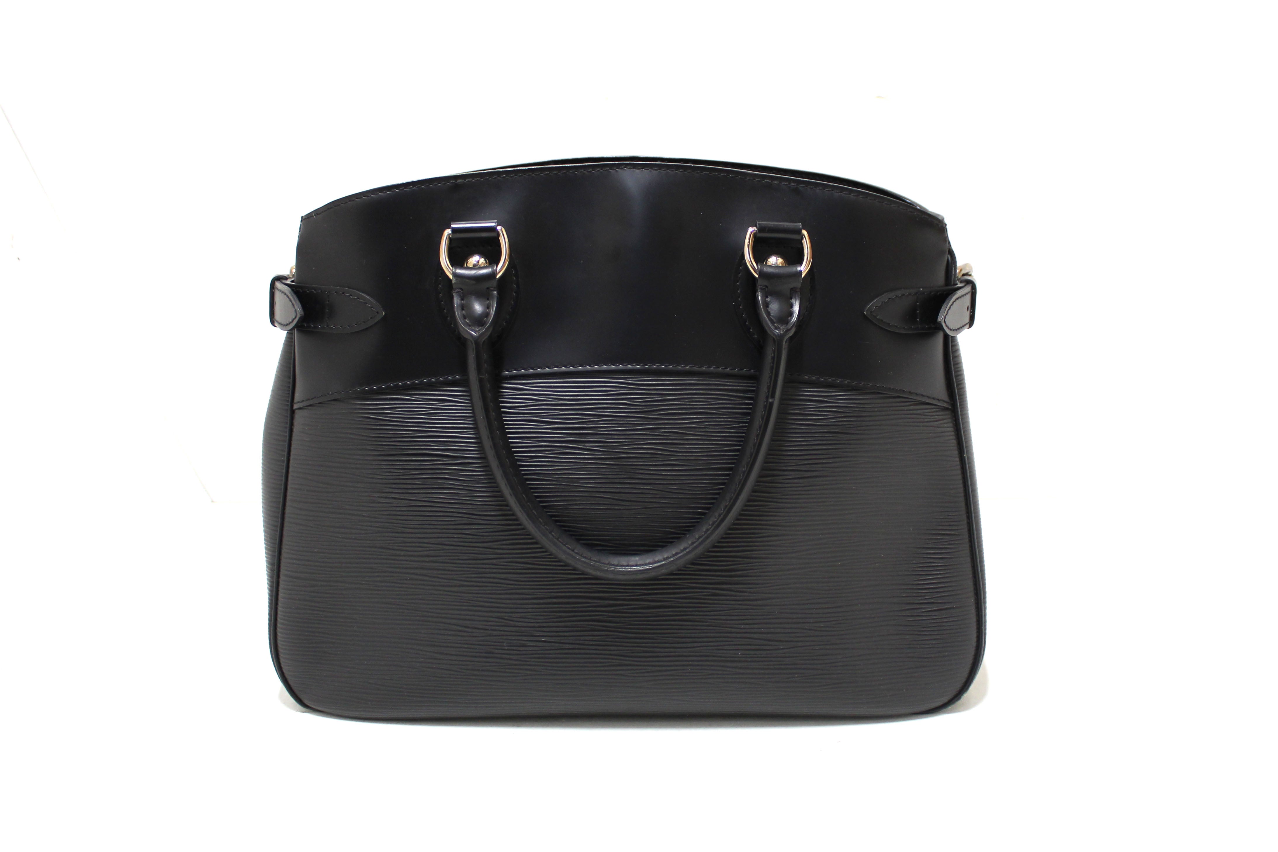 Authentic Louis Vuitton Black Epi Leather Passy PM Handbag