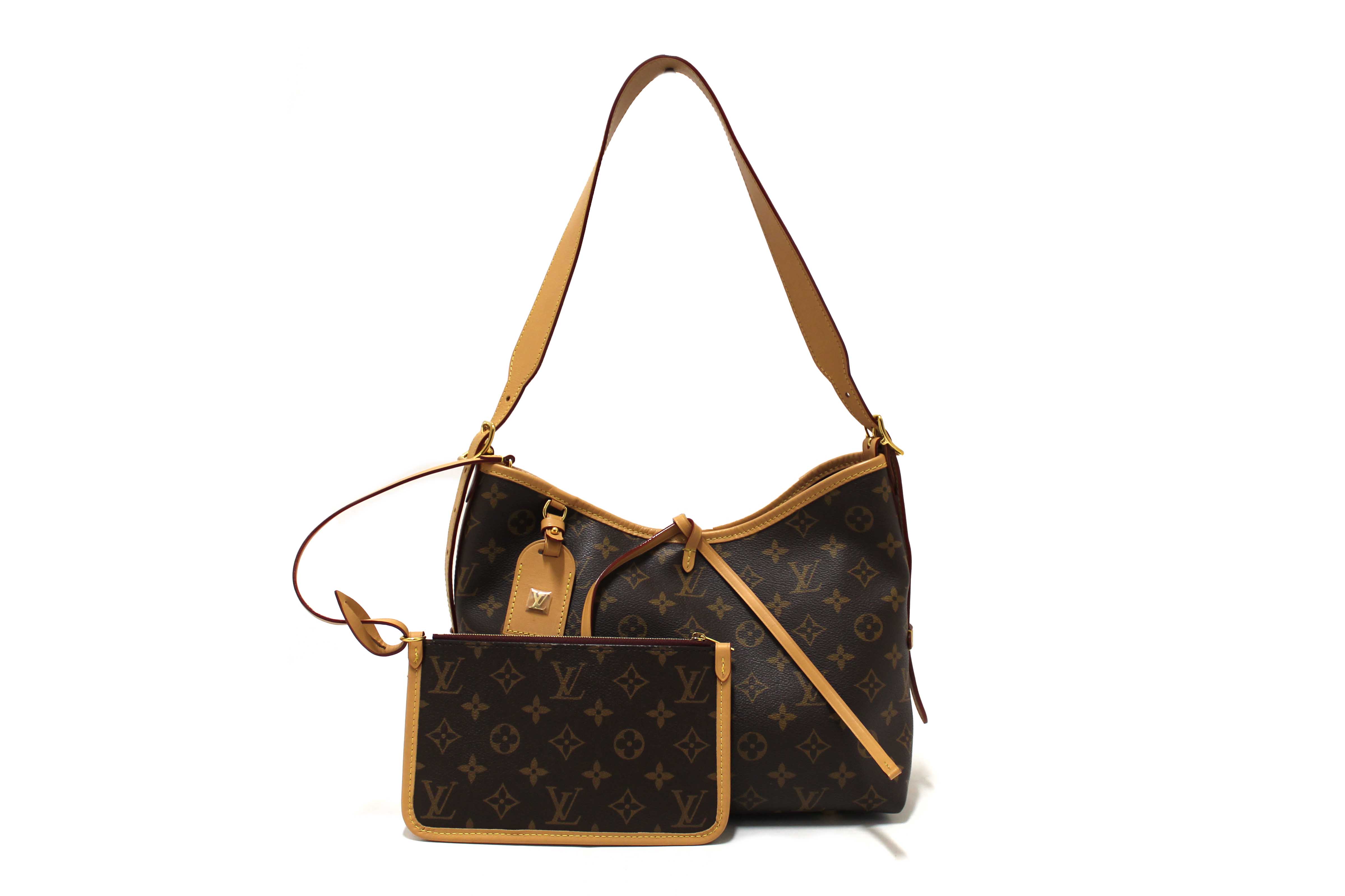 Authentic Louis Vuitton Classic Monogram CarryAll PM Hobo Shoulder Tote