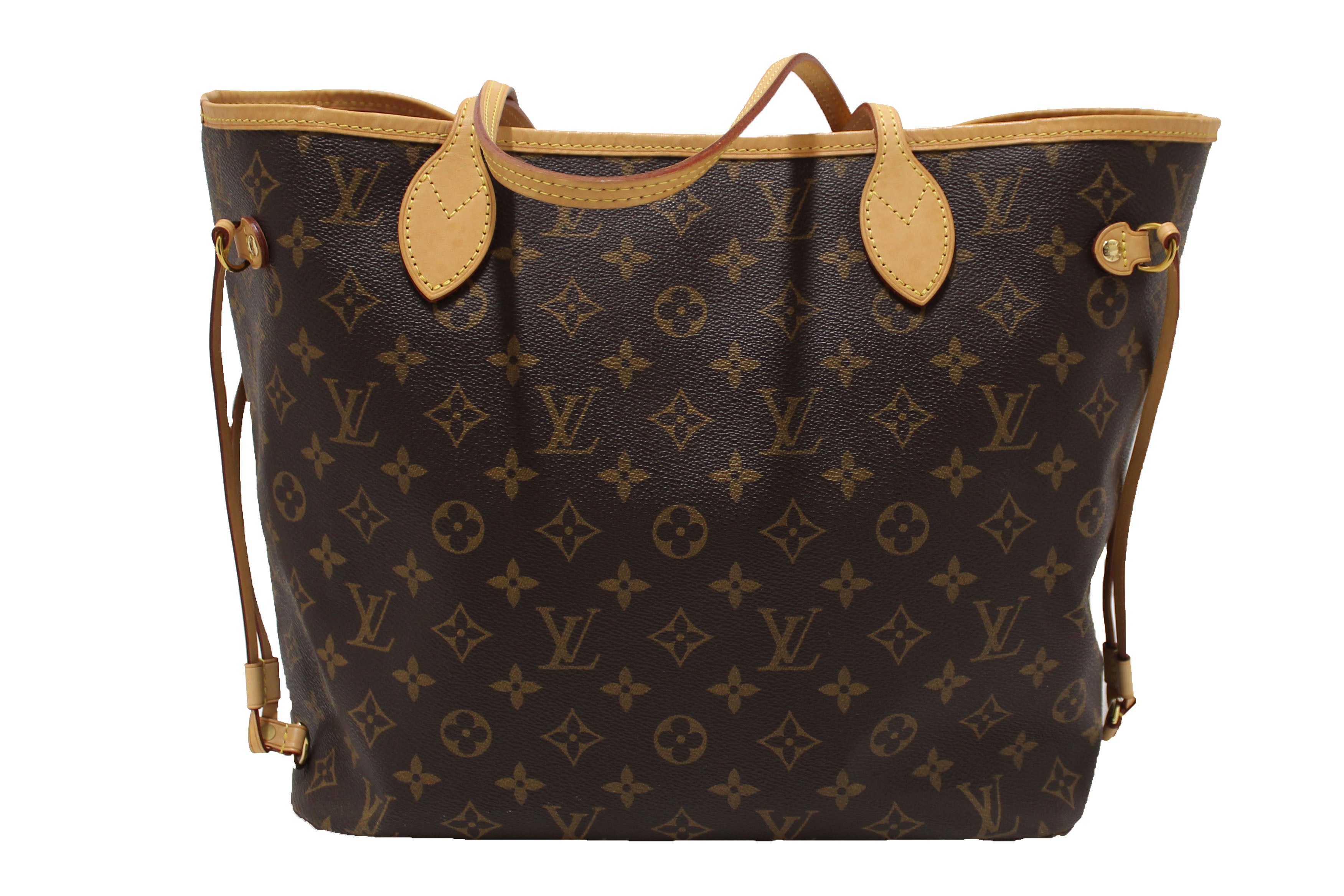 Authentic Louis Vuitton Classic Monogram Neverfull MM Tote Shoulder Bag