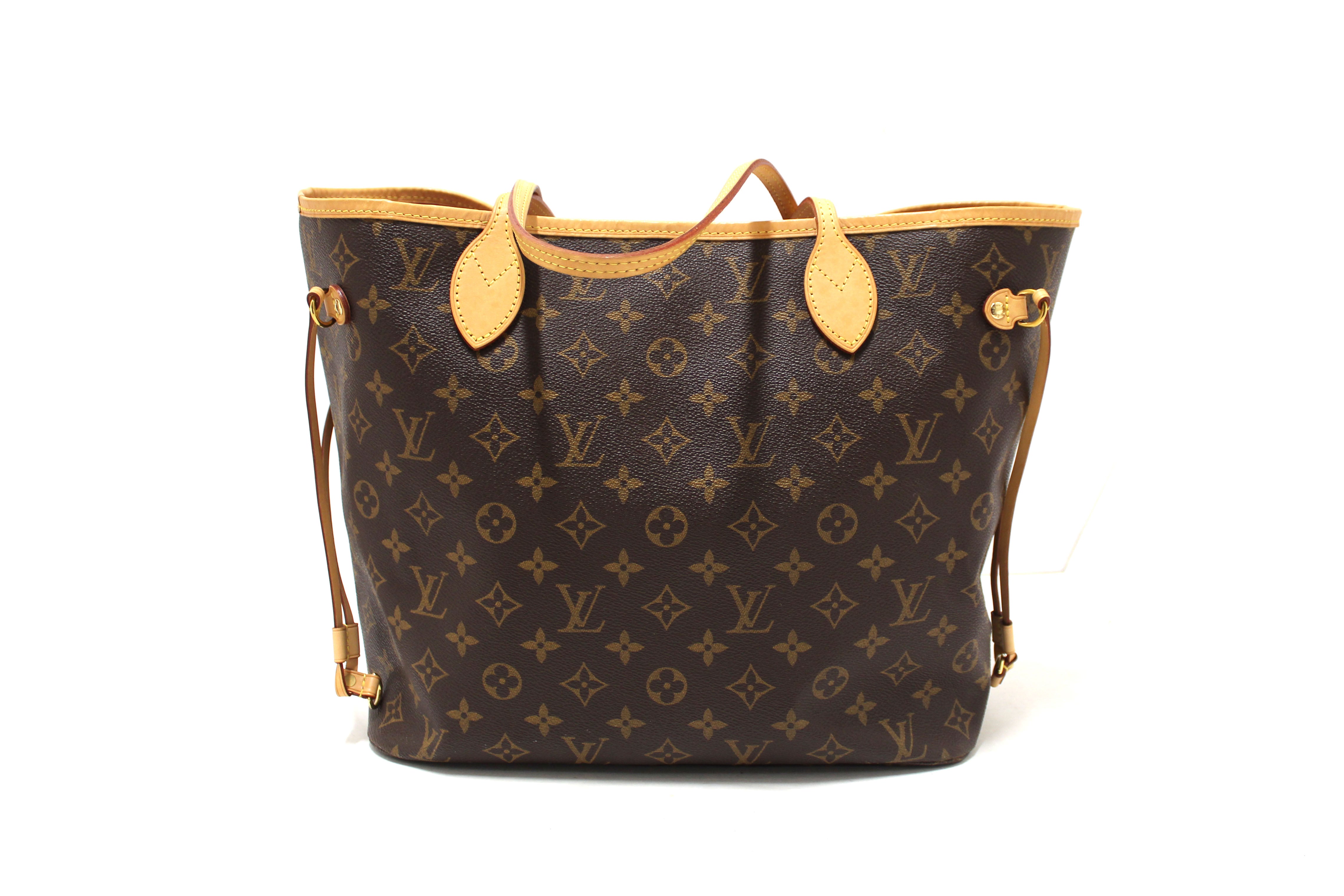 Authentic Louis Vuitton Classic Monogram Neverfull MM Tote Shoulder Bag