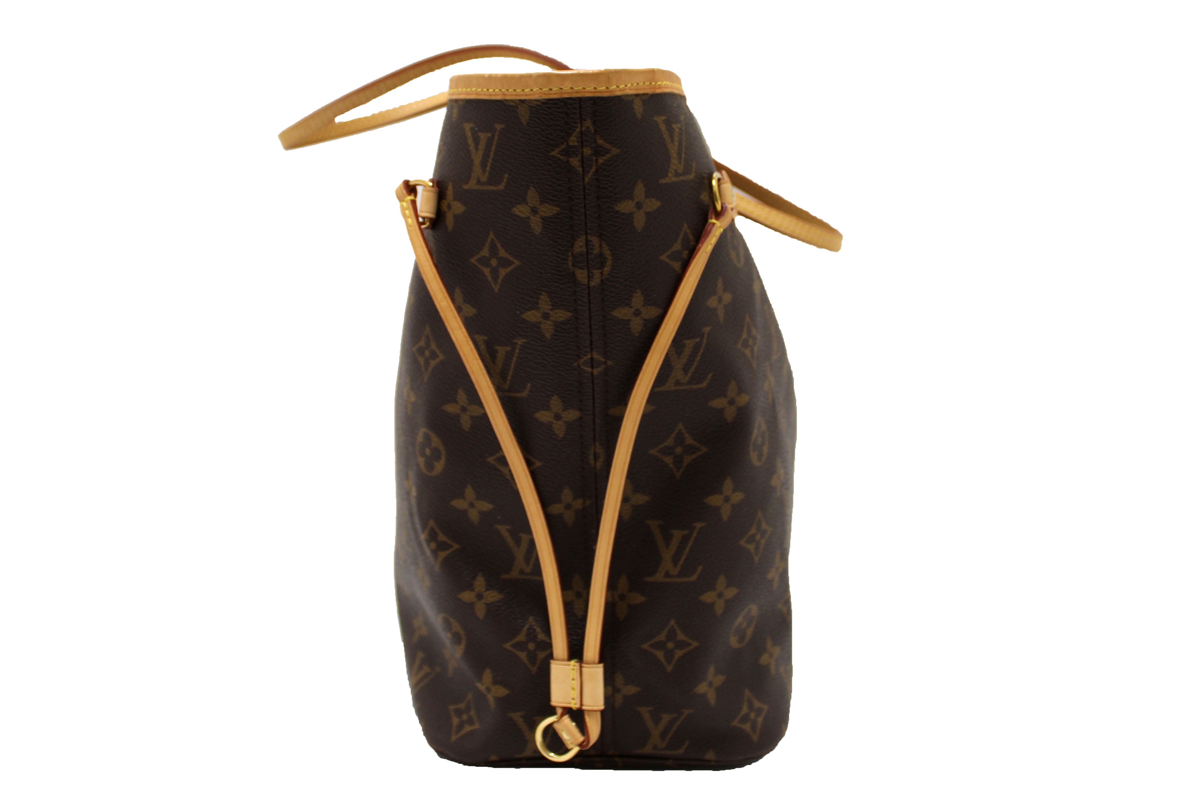 Authentic Louis Vuitton Classic Monogram Neverfull MM Tote Shoulder Bag