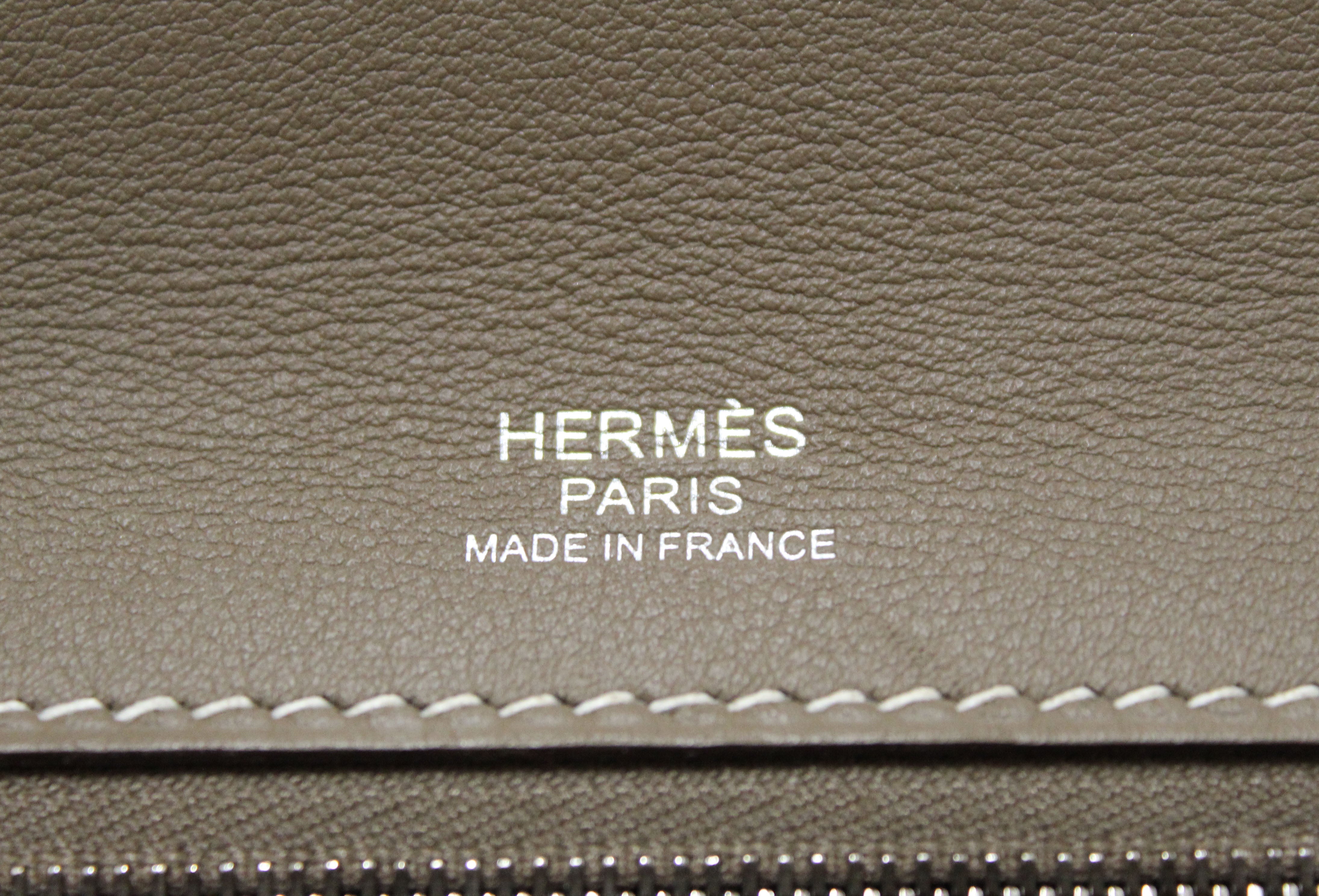 Authentic Hermes Etoupe Togo Swift 24/24 29 Bag