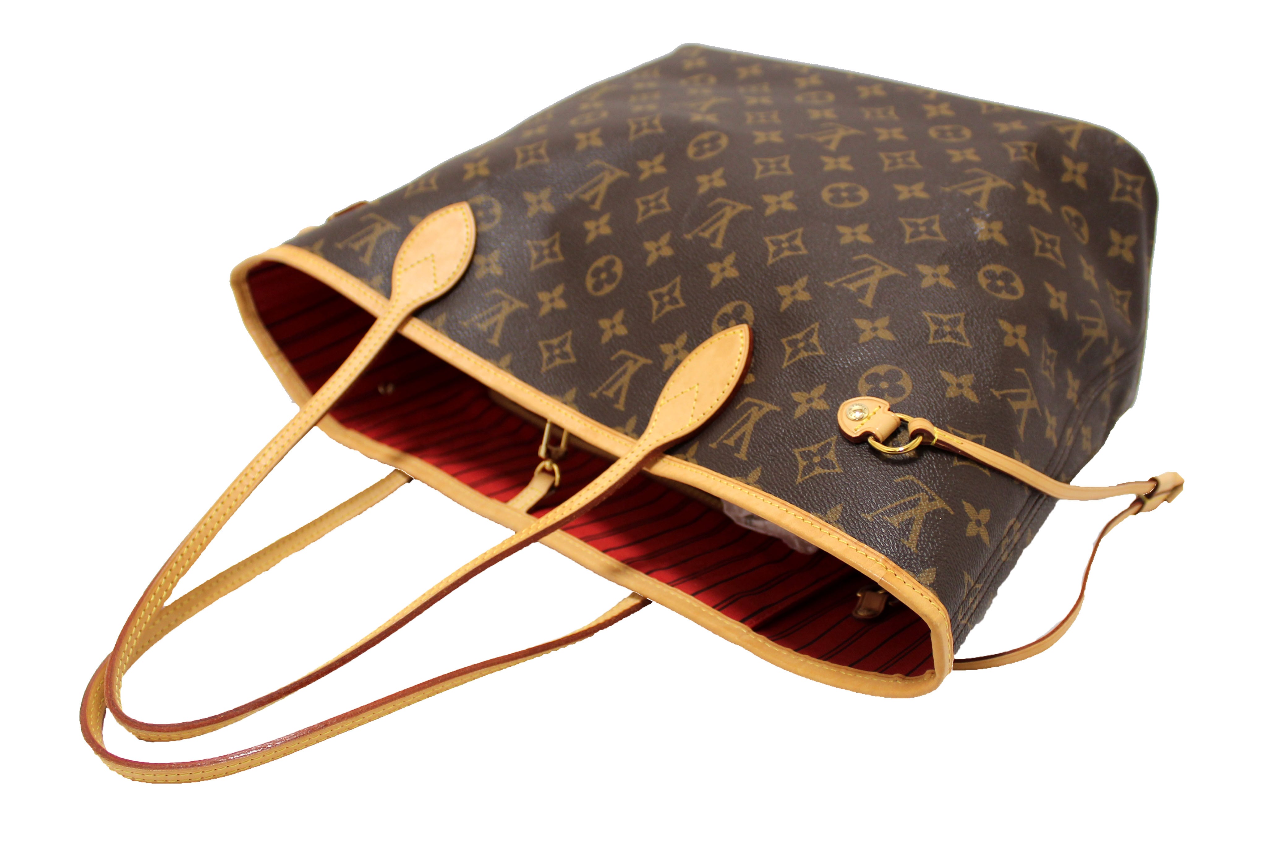 Authentic Louis Vuitton Classic Monogram Neverfull MM Tote Shoulder Bag