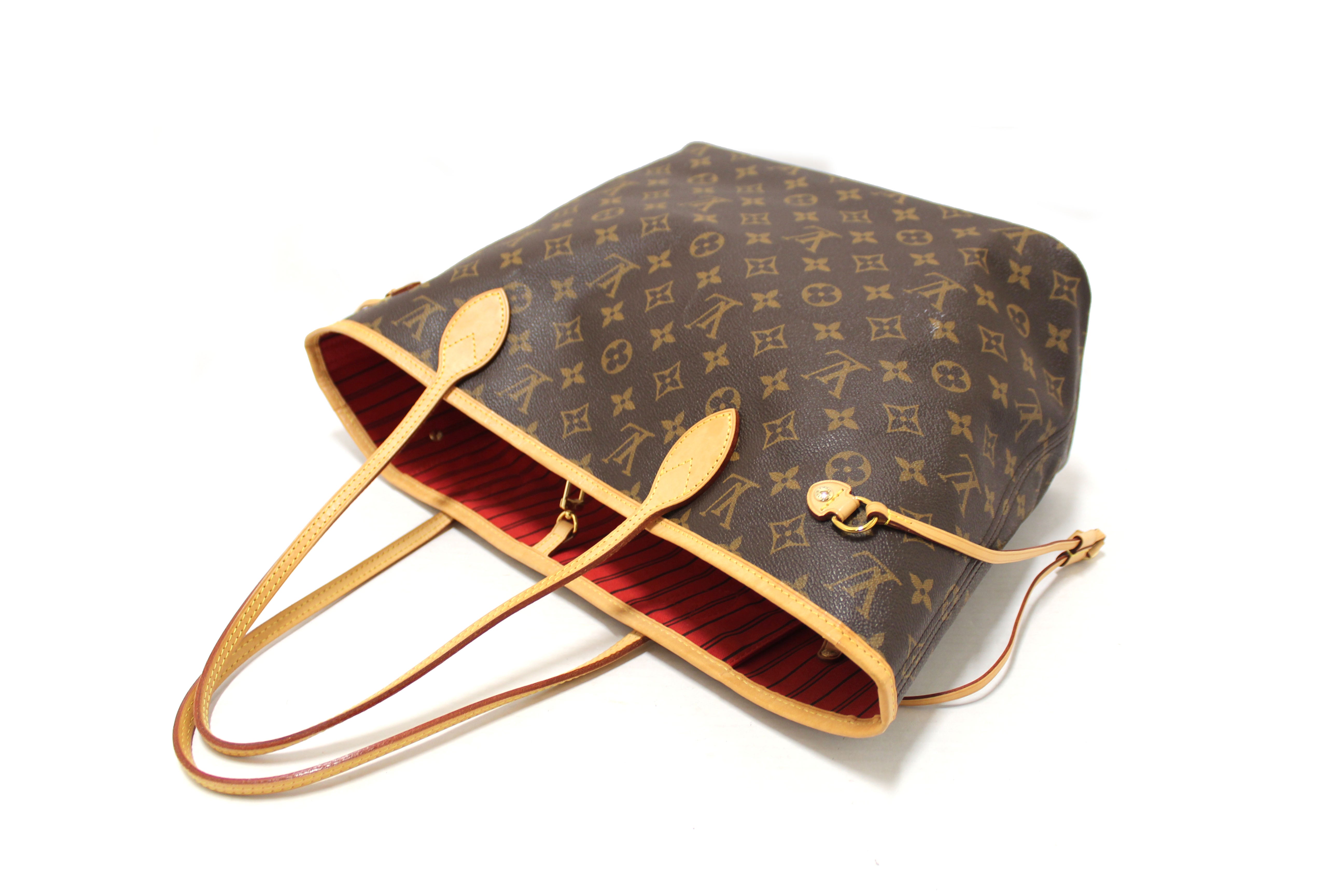 Authentic Louis Vuitton Classic Monogram Neverfull MM Tote Shoulder Bag