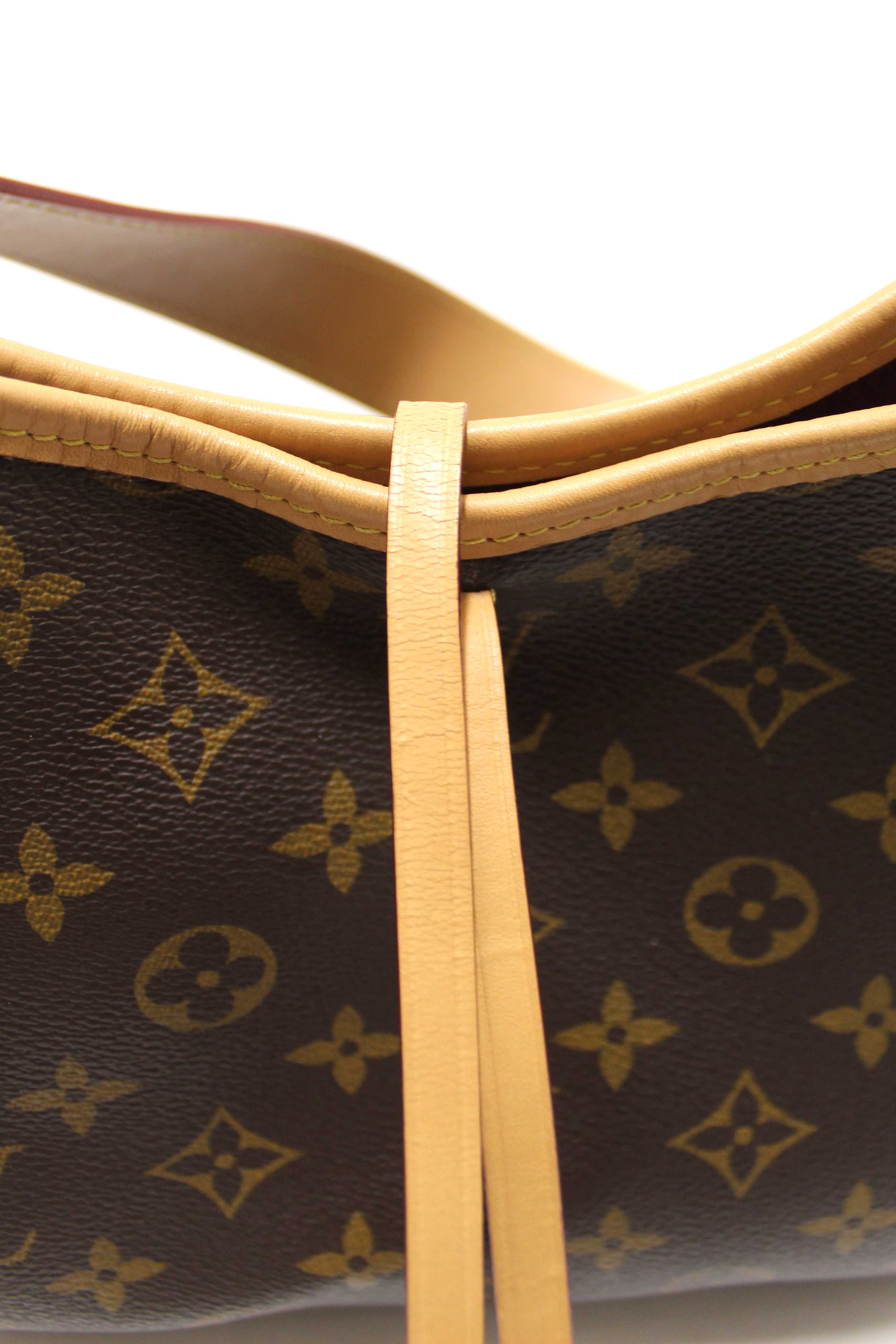 Authentic Louis Vuitton Classic Monogram CarryAll PM Hobo Shoulder Tote