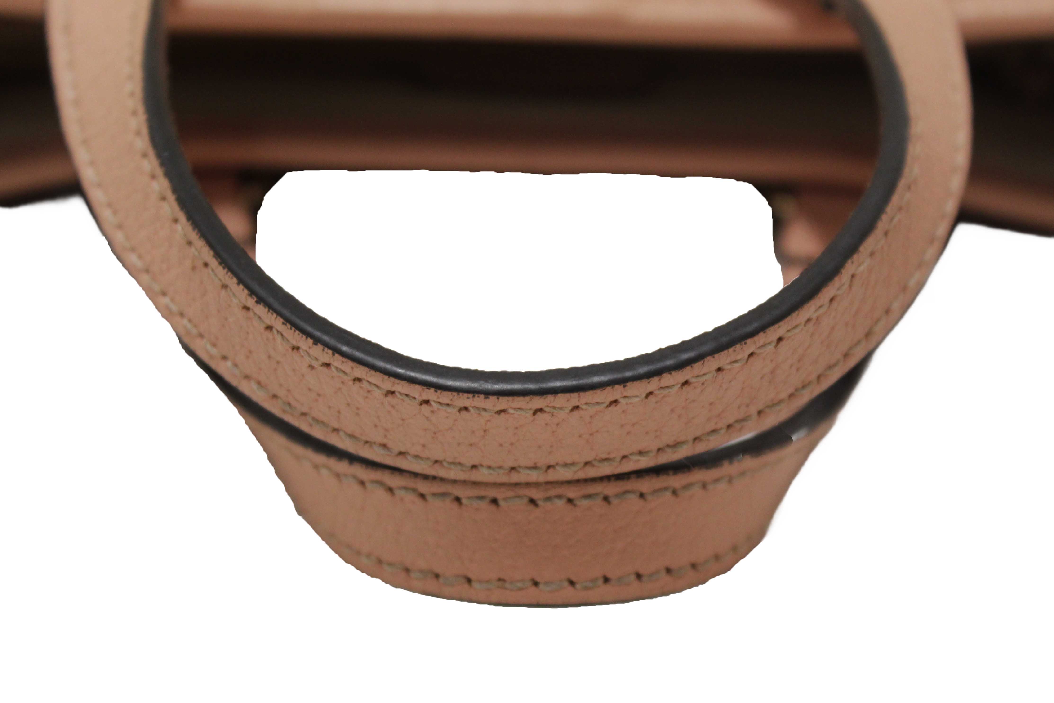 Authentic Gucci Pink And White GG Supreme Ophidia Small Tote Bag 811716