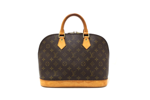 Authentic Louis Vuitton Classic Monogram Canvas Alma PM Handbag