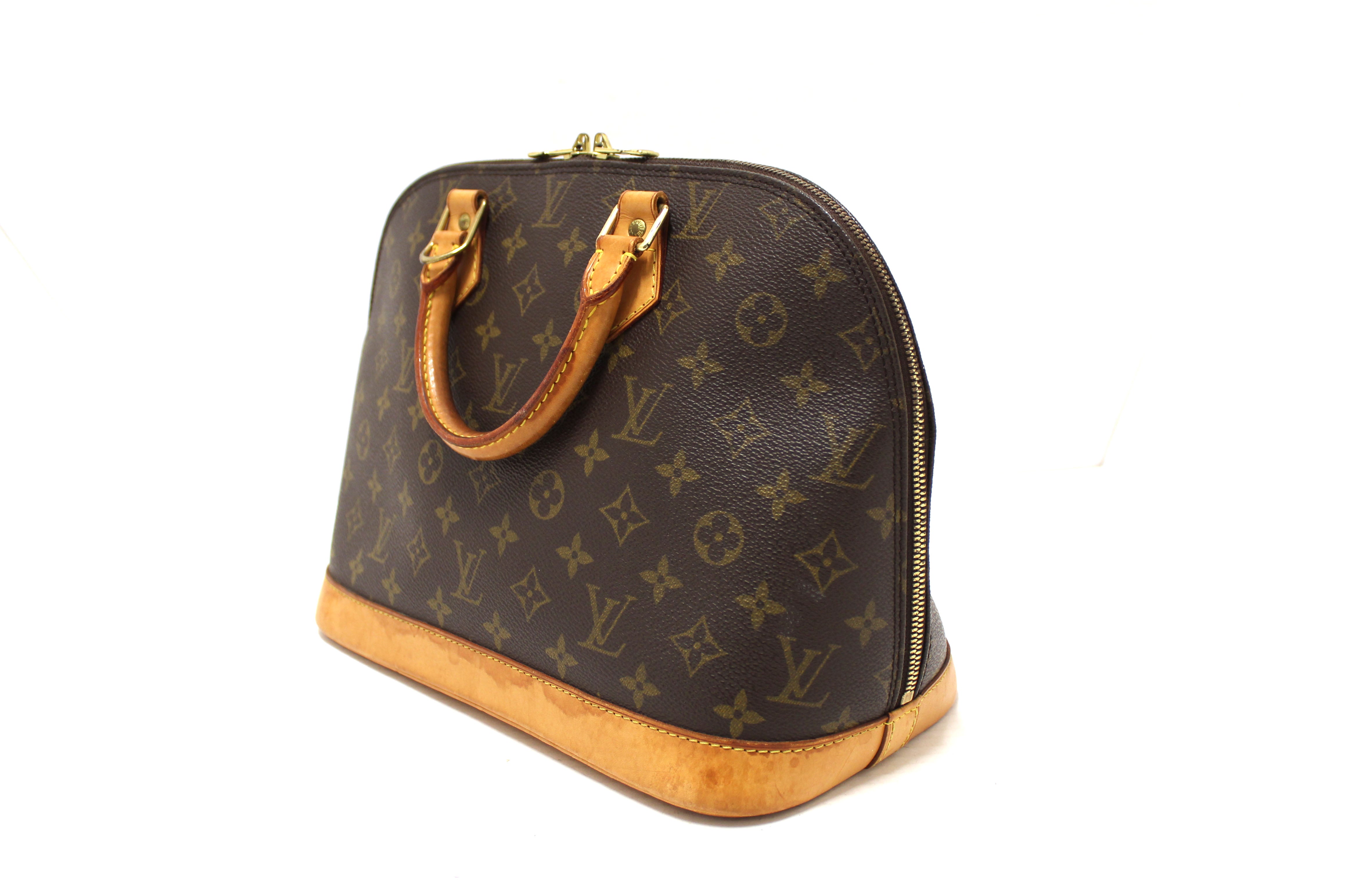 Authentic Louis Vuitton Classic Monogram Canvas Alma PM Handbag