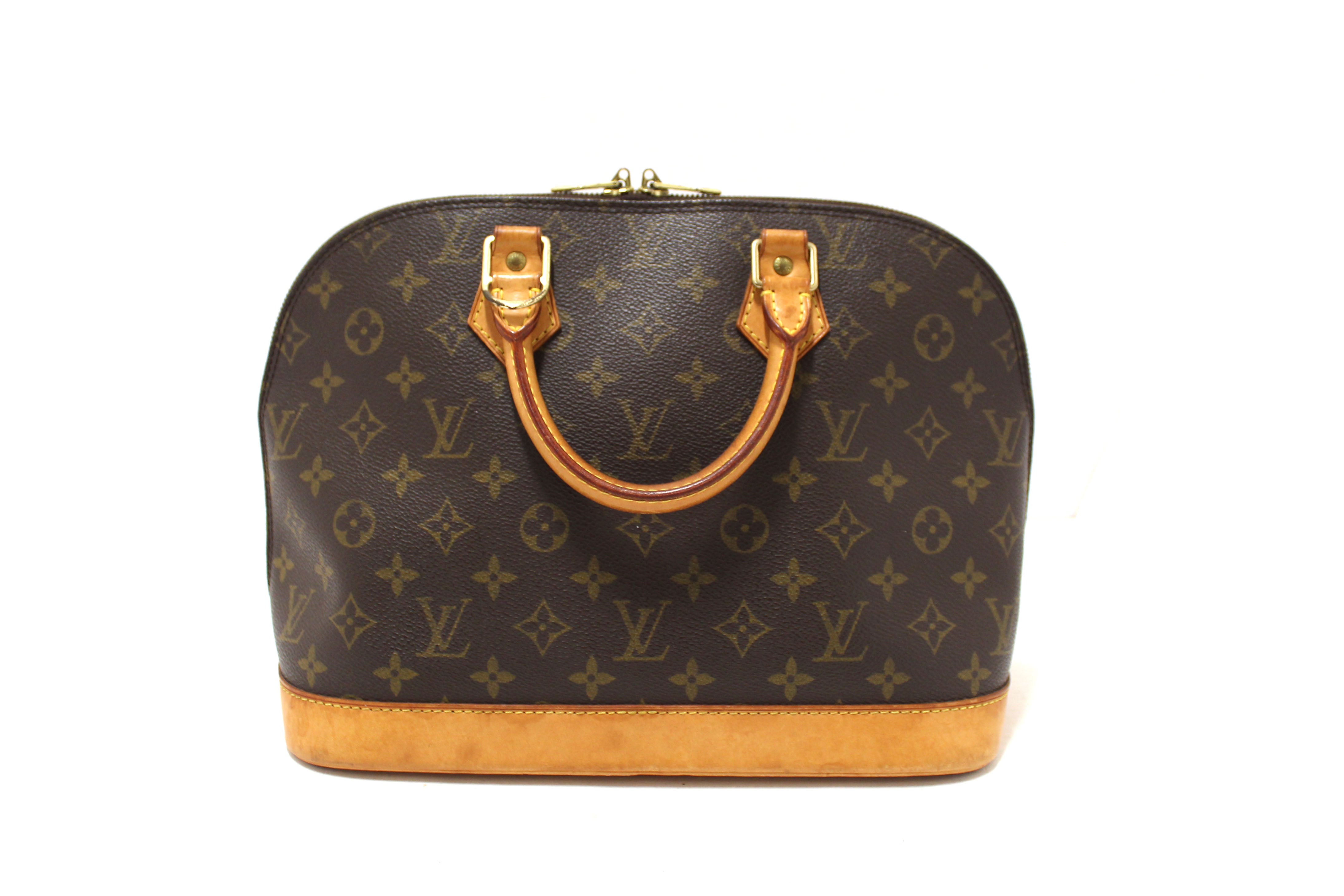 Authentic Louis Vuitton Classic Monogram Canvas Alma PM Handbag