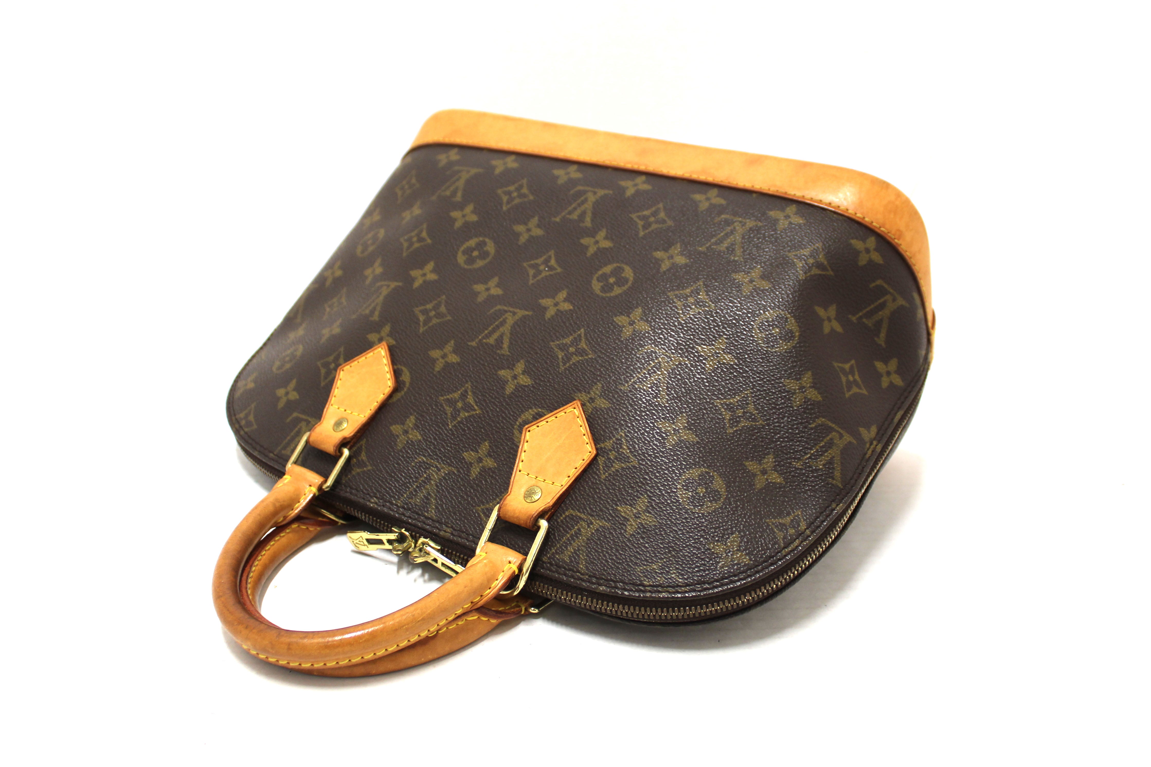 Authentic Louis Vuitton Classic Monogram Canvas Alma PM Handbag