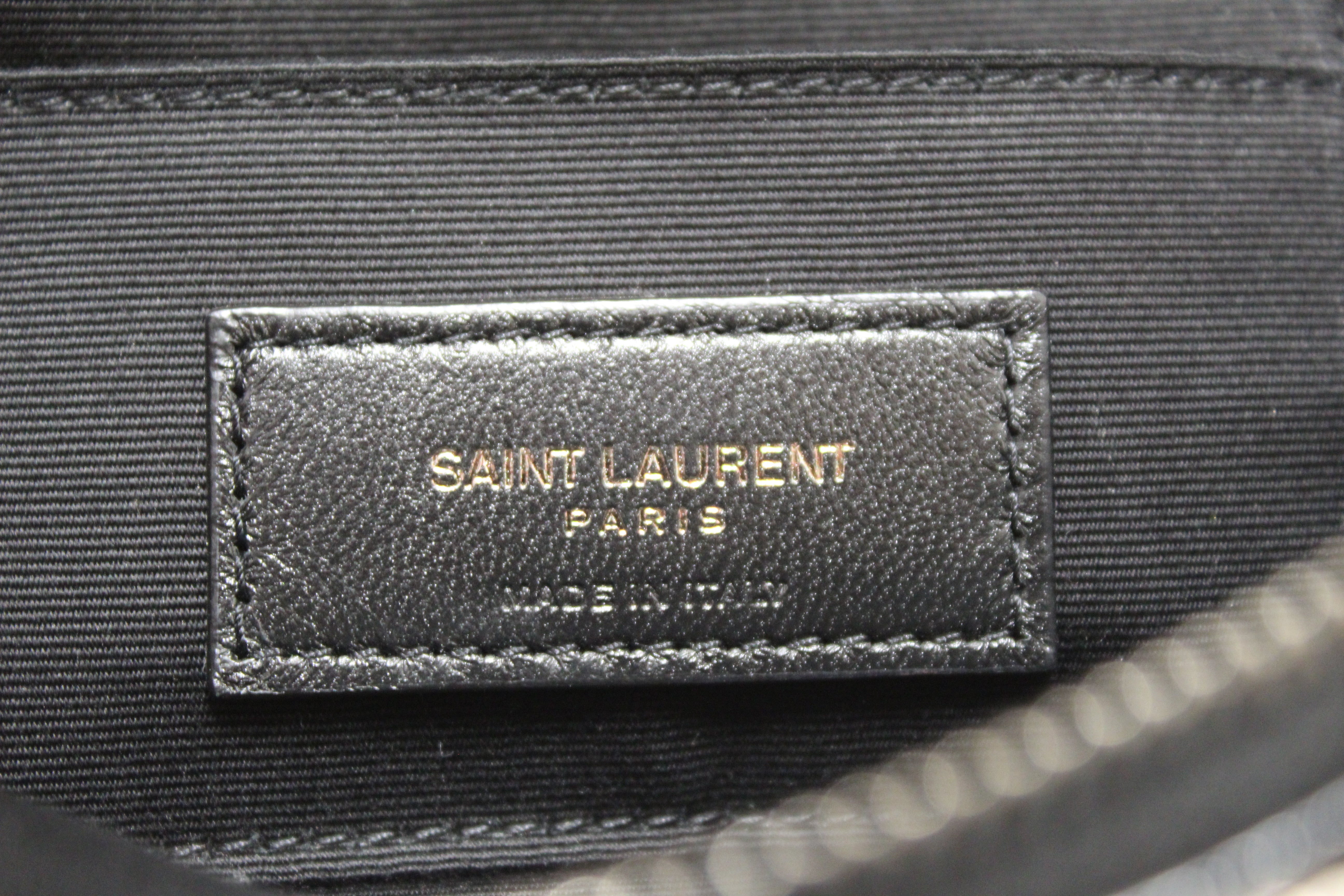 Authentic Yves Saint Laurent Becky Double Zip Quilted Leather Crossbody Bag