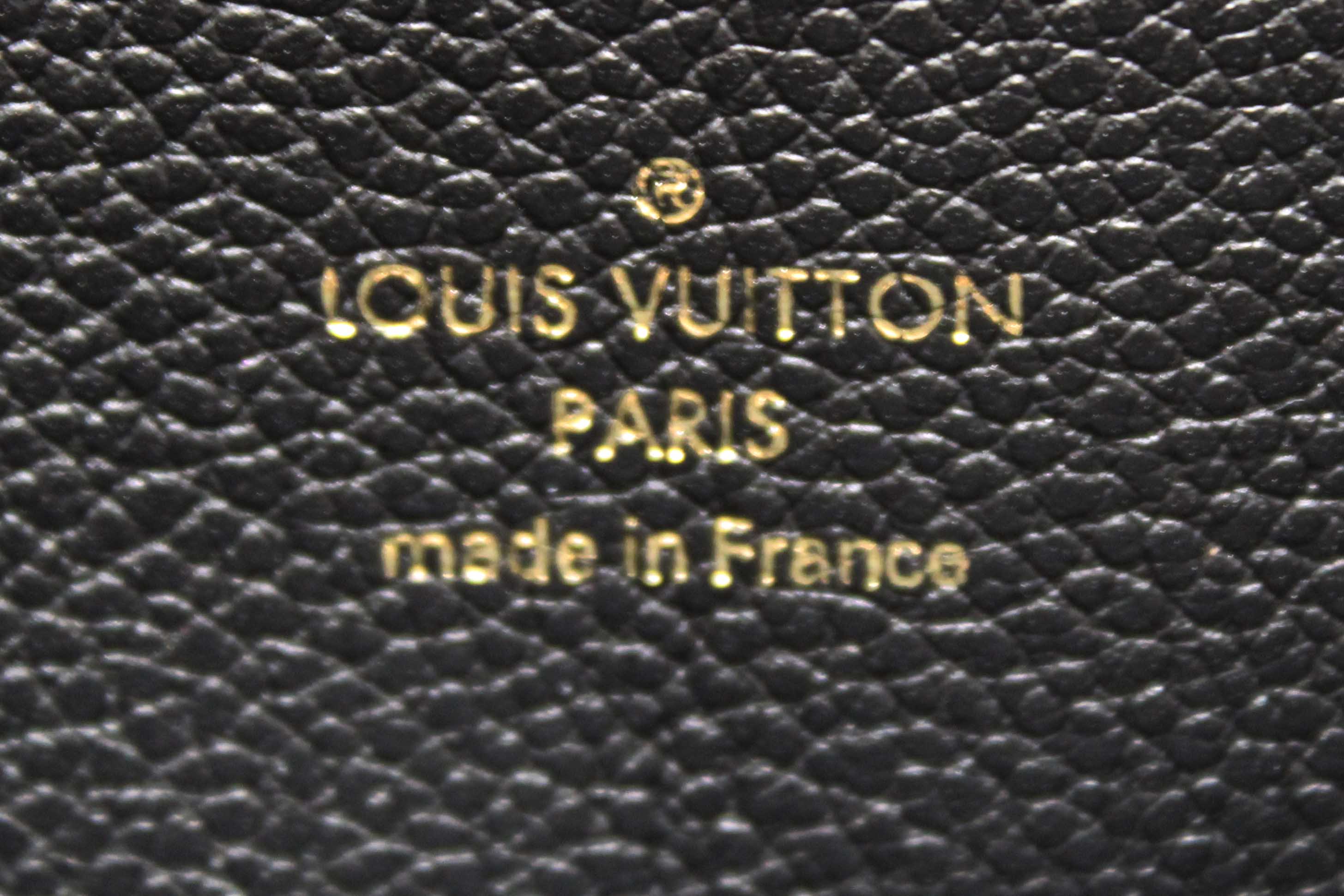 Authentic Louis Vuitton Black Monogram Empreinte Leather Zippy Wallet