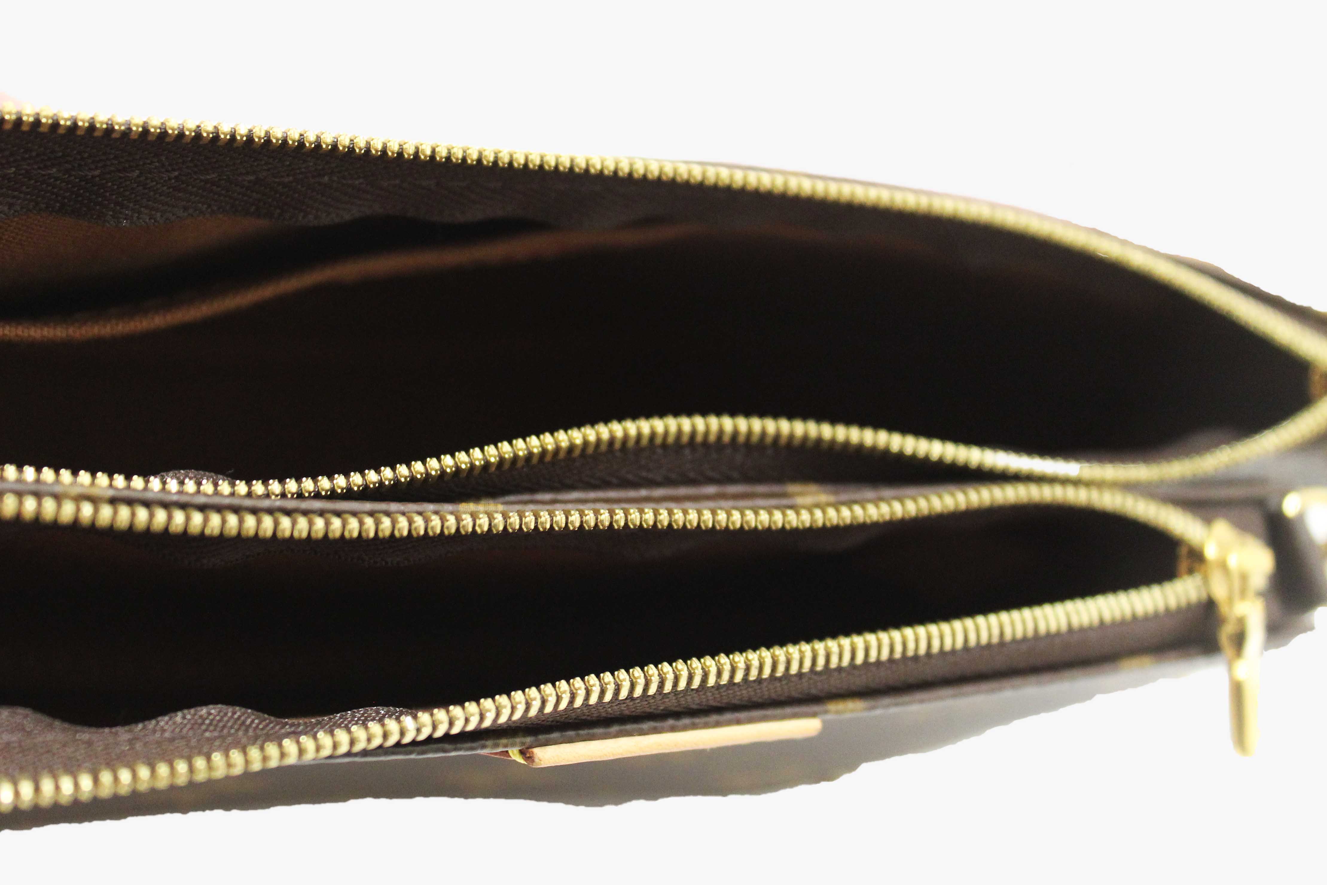 Authentic Louis Vuitton Classic Monogram Pink Strap Multi-Pochette Accessoires Bag