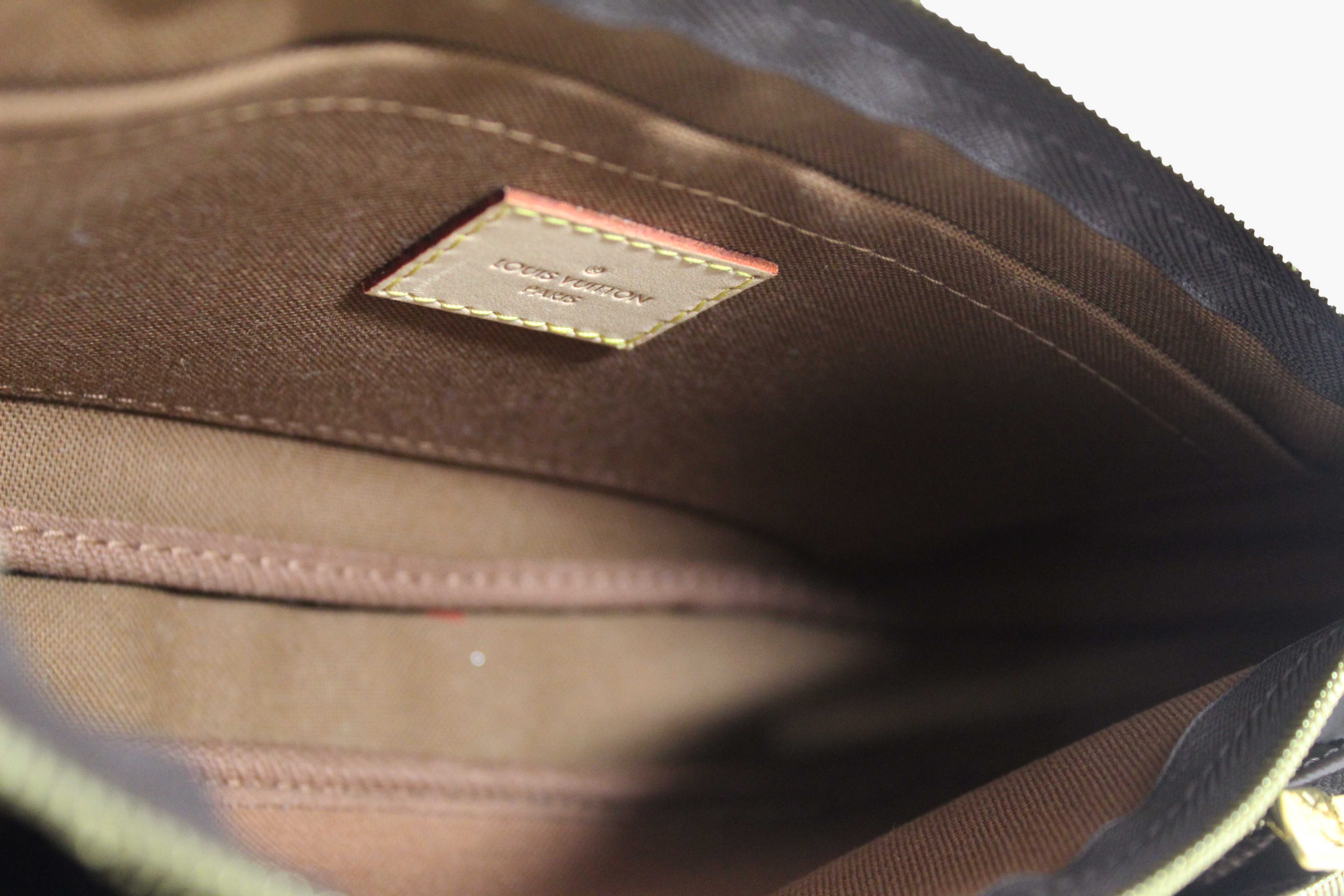 Authentic Louis Vuitton Classic Monogram Pink Strap Multi-Pochette Accessoires Bag