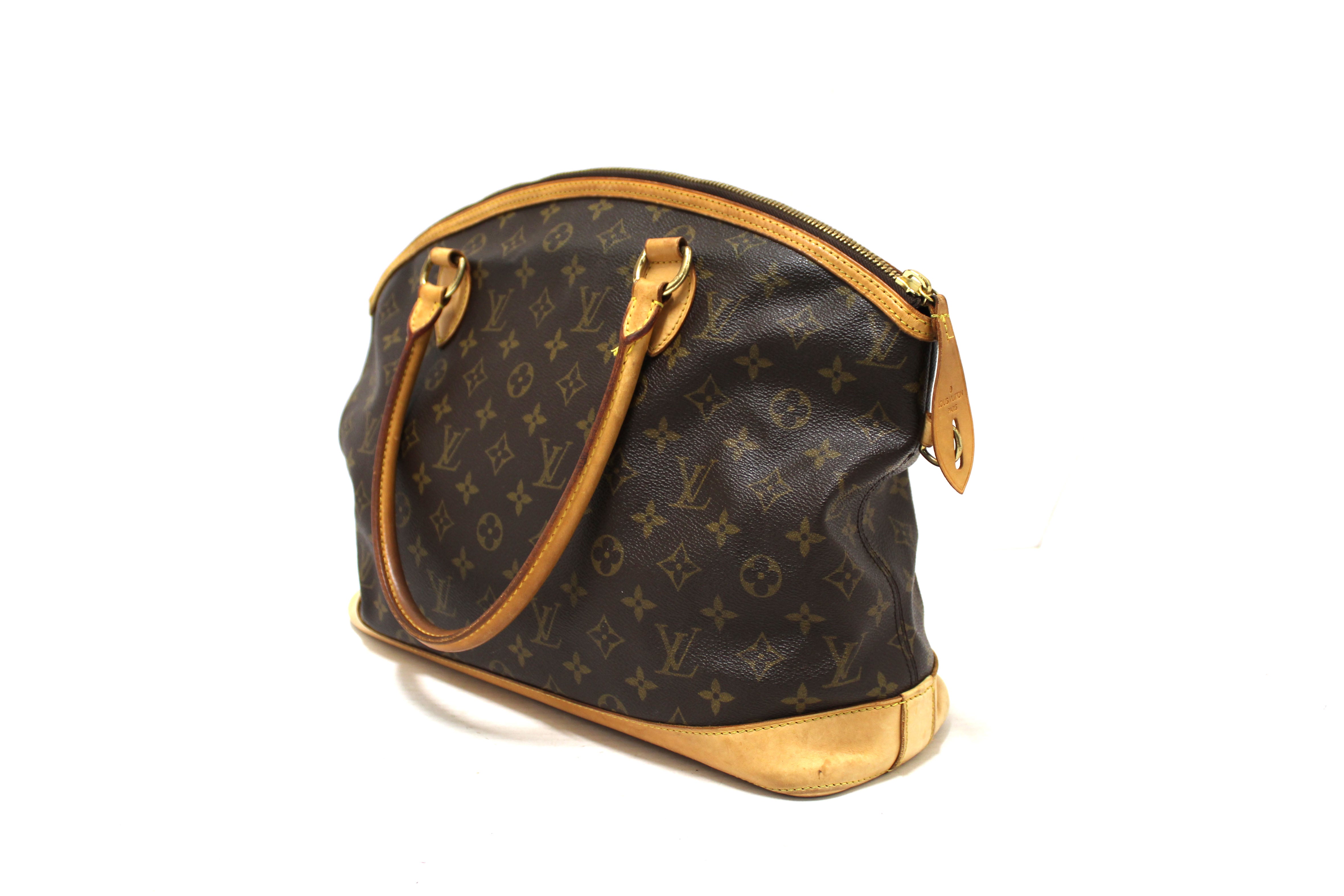 Authentic Louis Vuitton Classic Monogram Canvas Lockit Horizontal Handbag