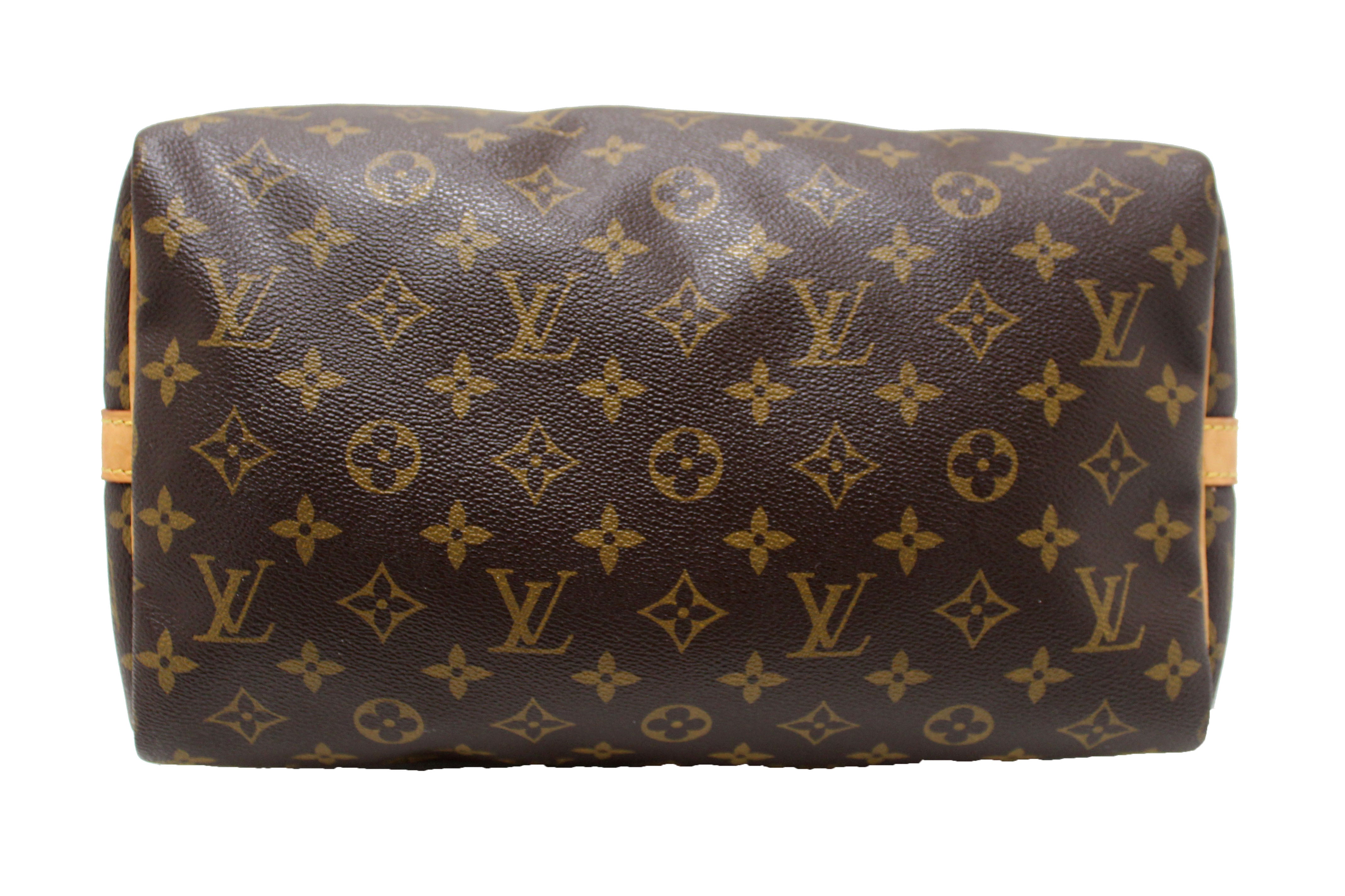 LOUIS VUITTON, a monogram canvas and metallic 'Speedy 30' handbag