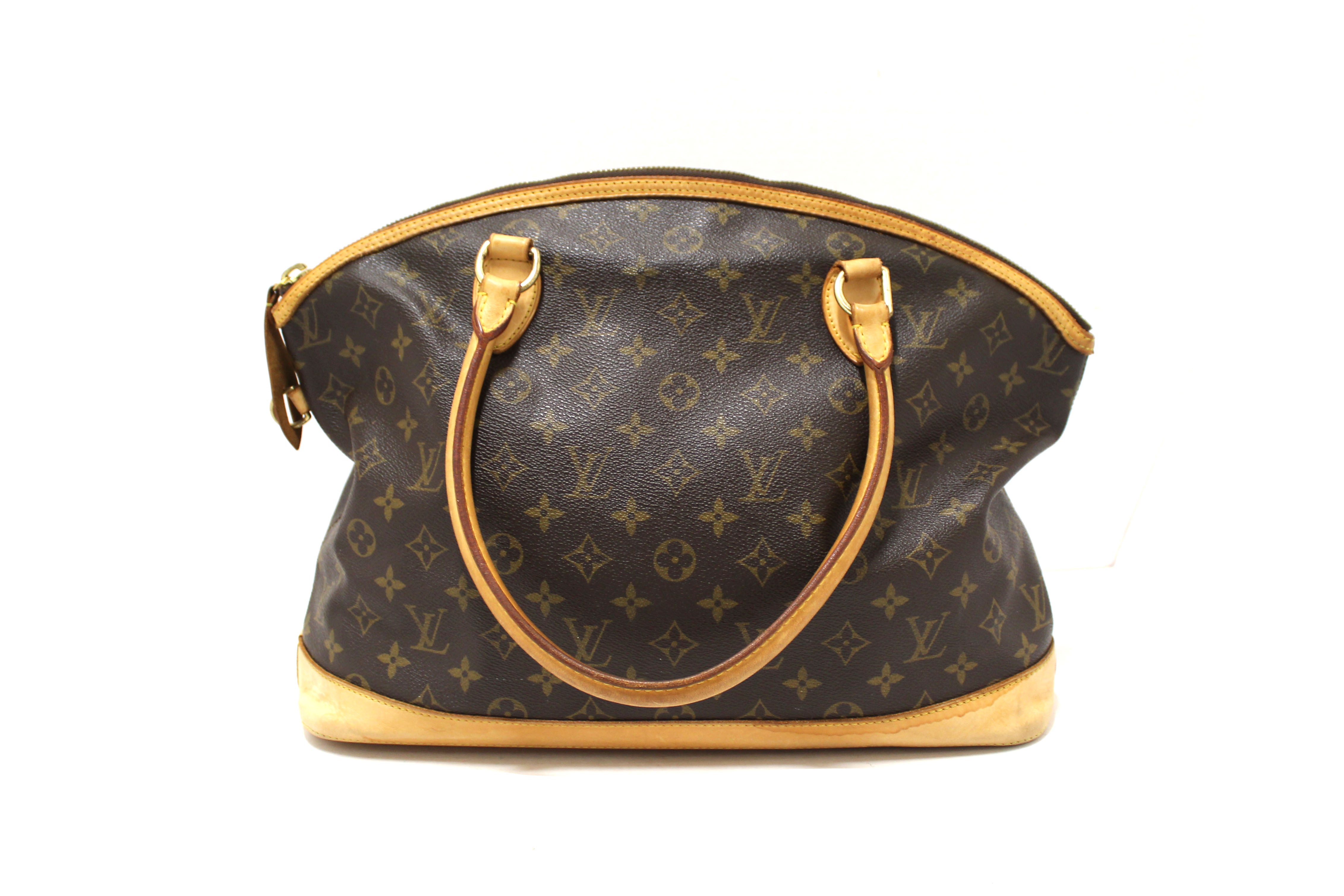 Authentic Louis Vuitton Classic Monogram Canvas Lockit Horizontal Handbag