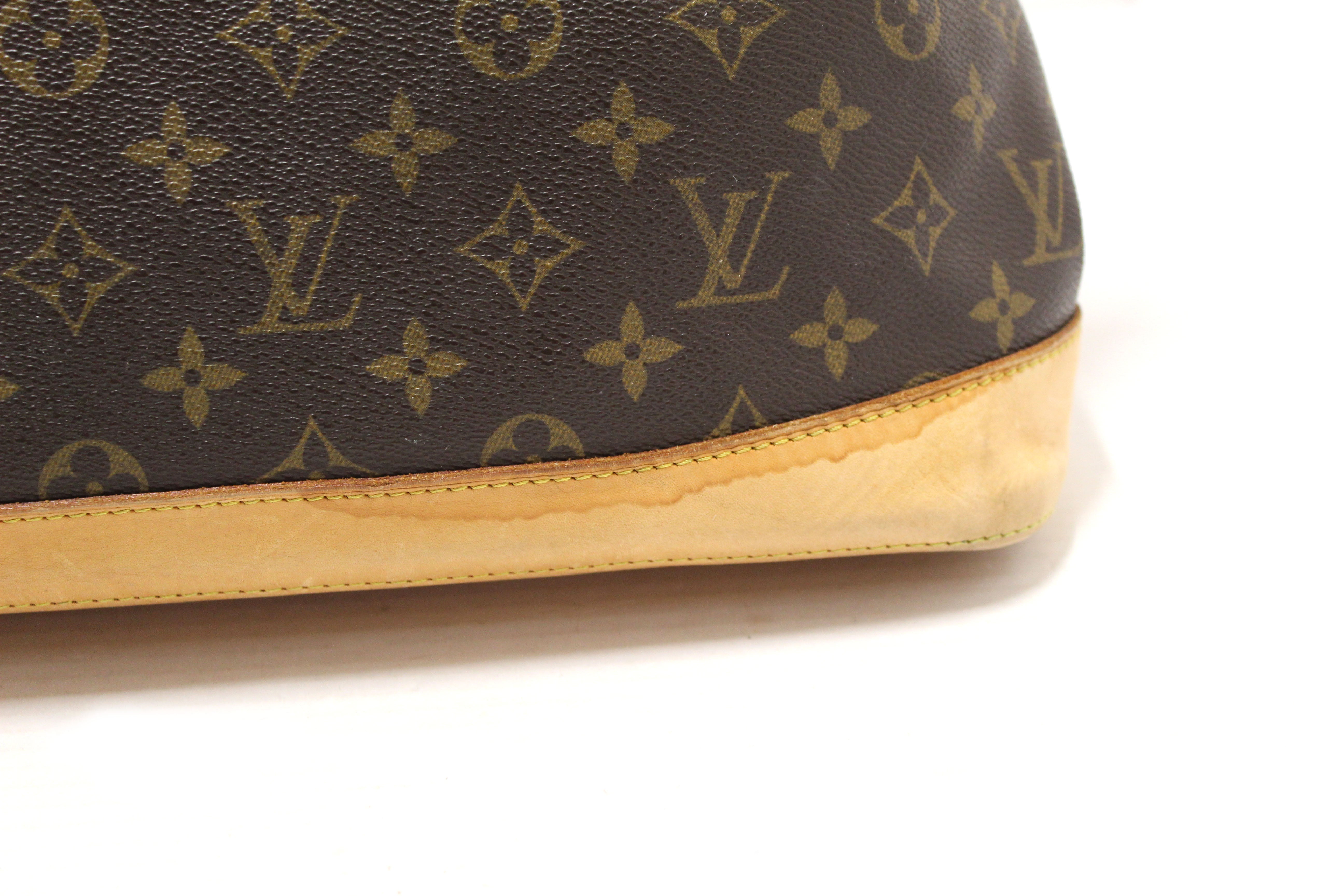 Authentic Louis Vuitton Classic Monogram Canvas Lockit Horizontal Handbag