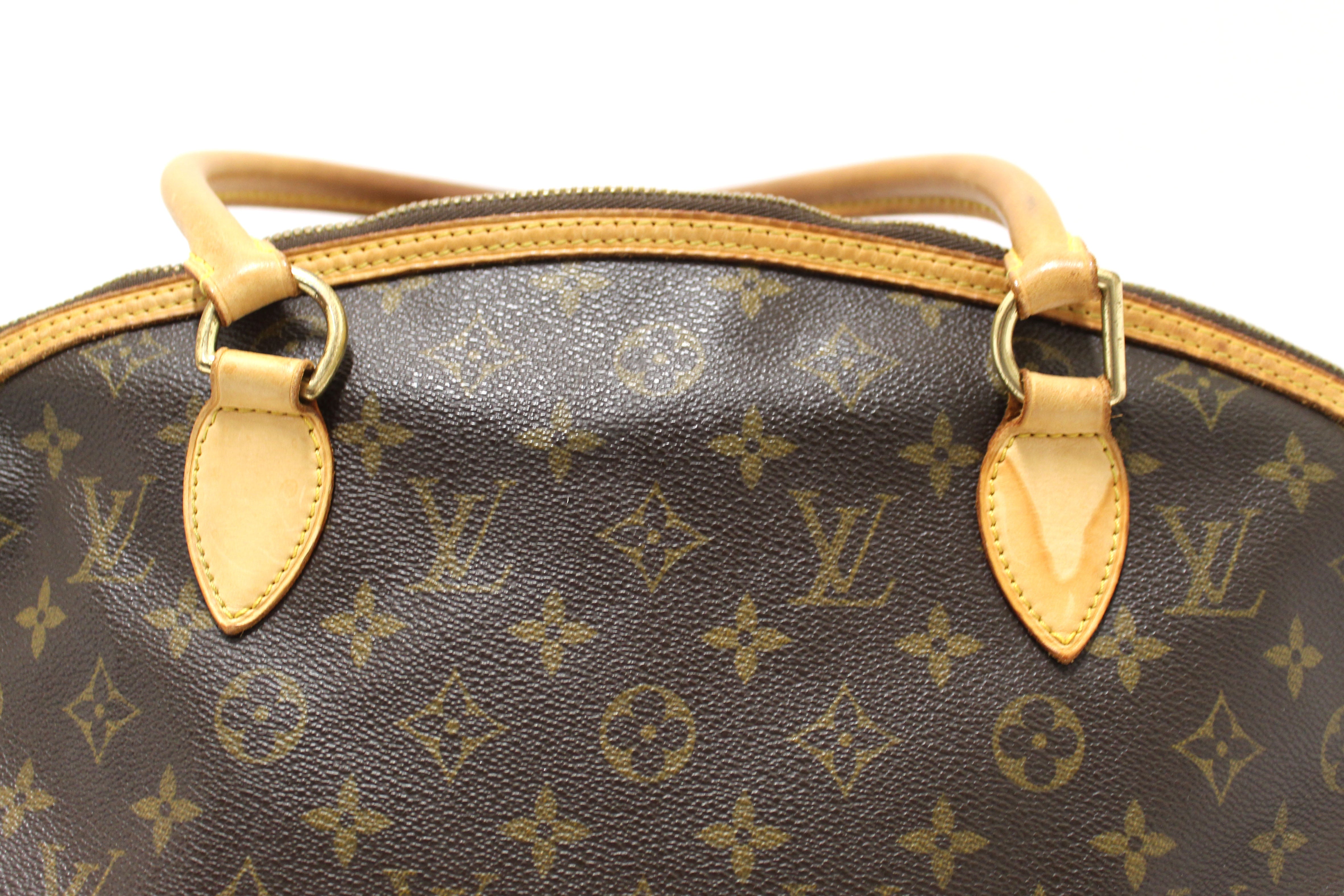 Authentic Louis Vuitton Classic Monogram Canvas Lockit Horizontal Handbag