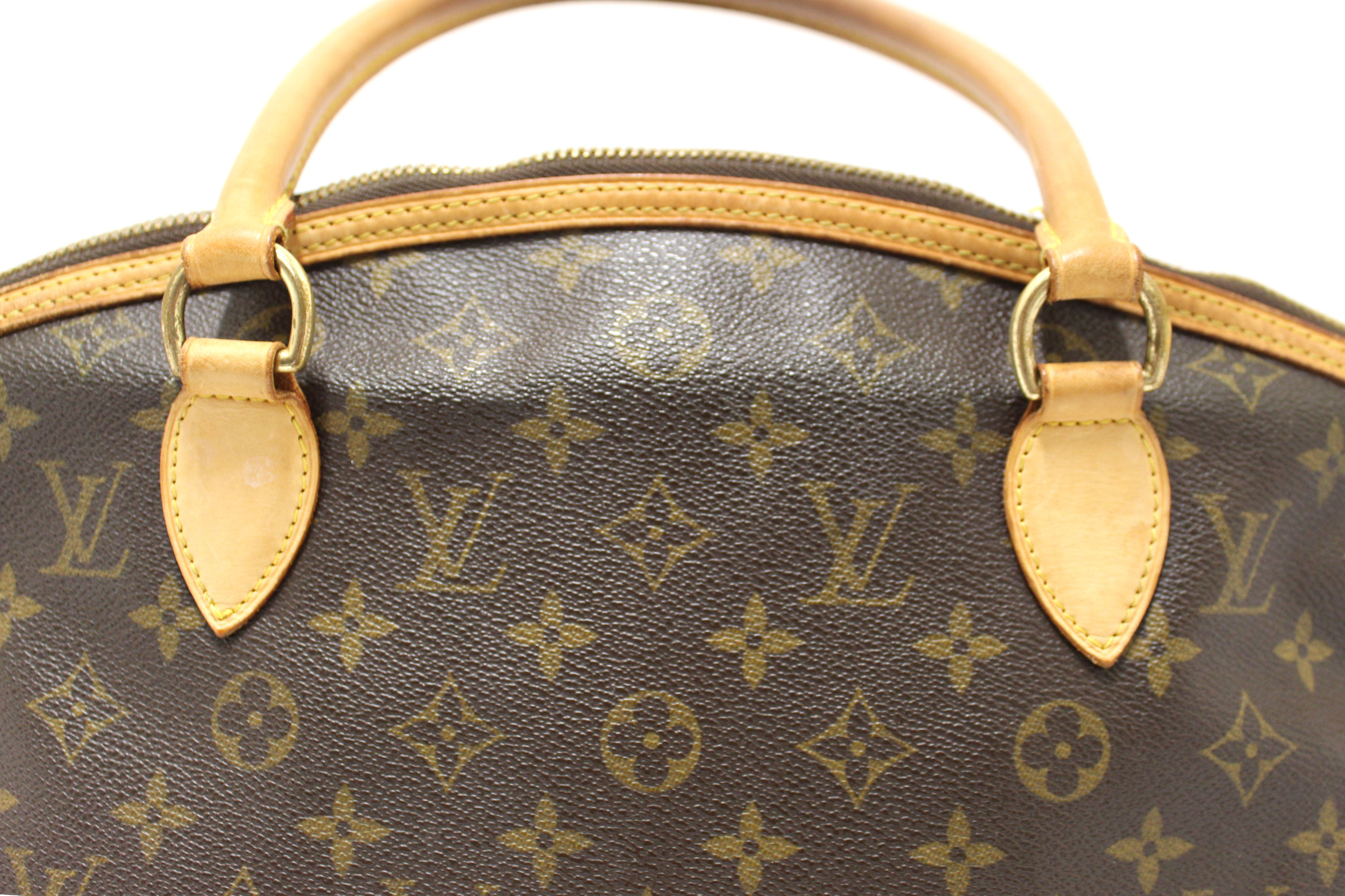 Authentic Louis Vuitton Classic Monogram Canvas Lockit Horizontal Handbag