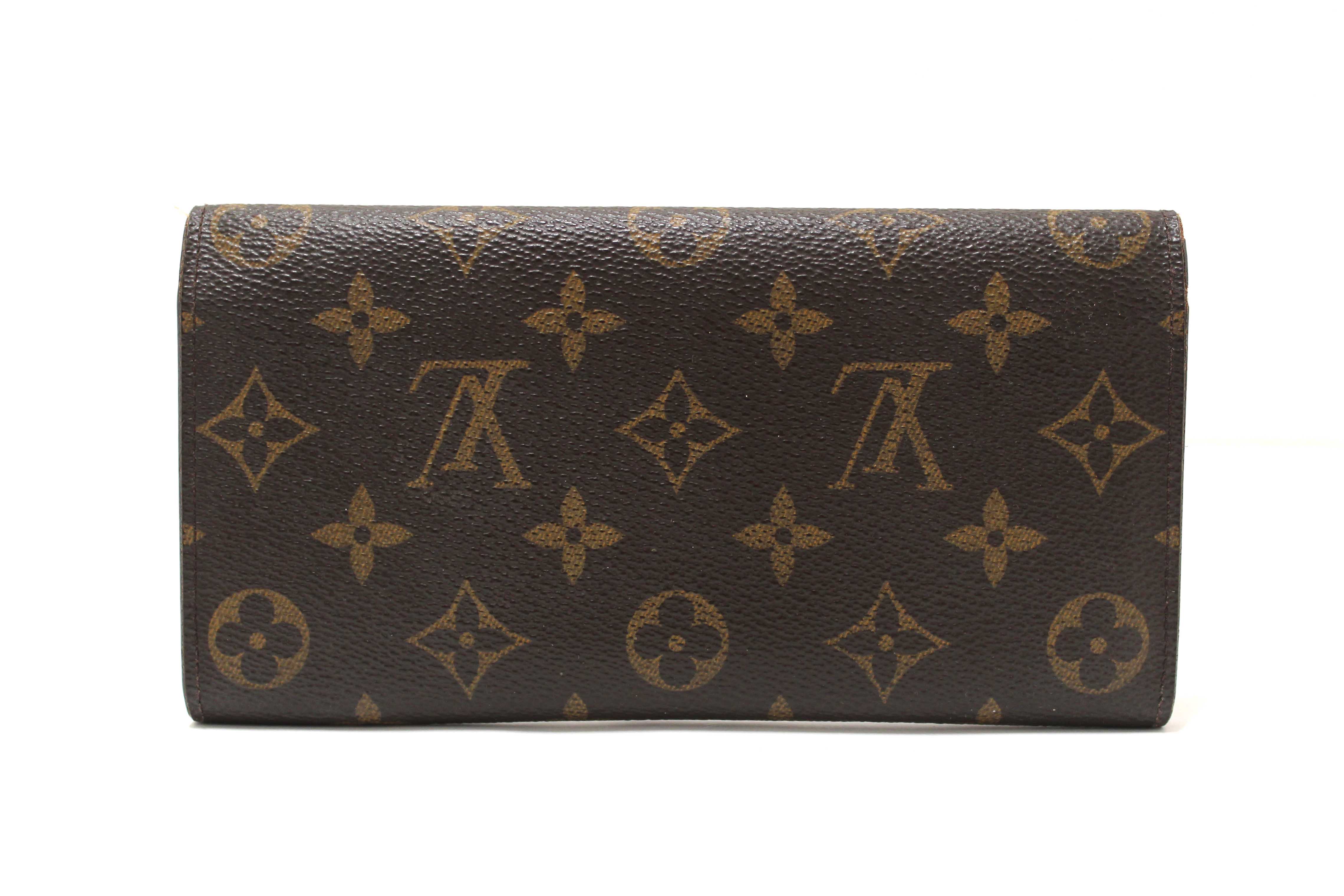Authentic Louis Vuitton Classic Monogram Emilie Wallet Pink