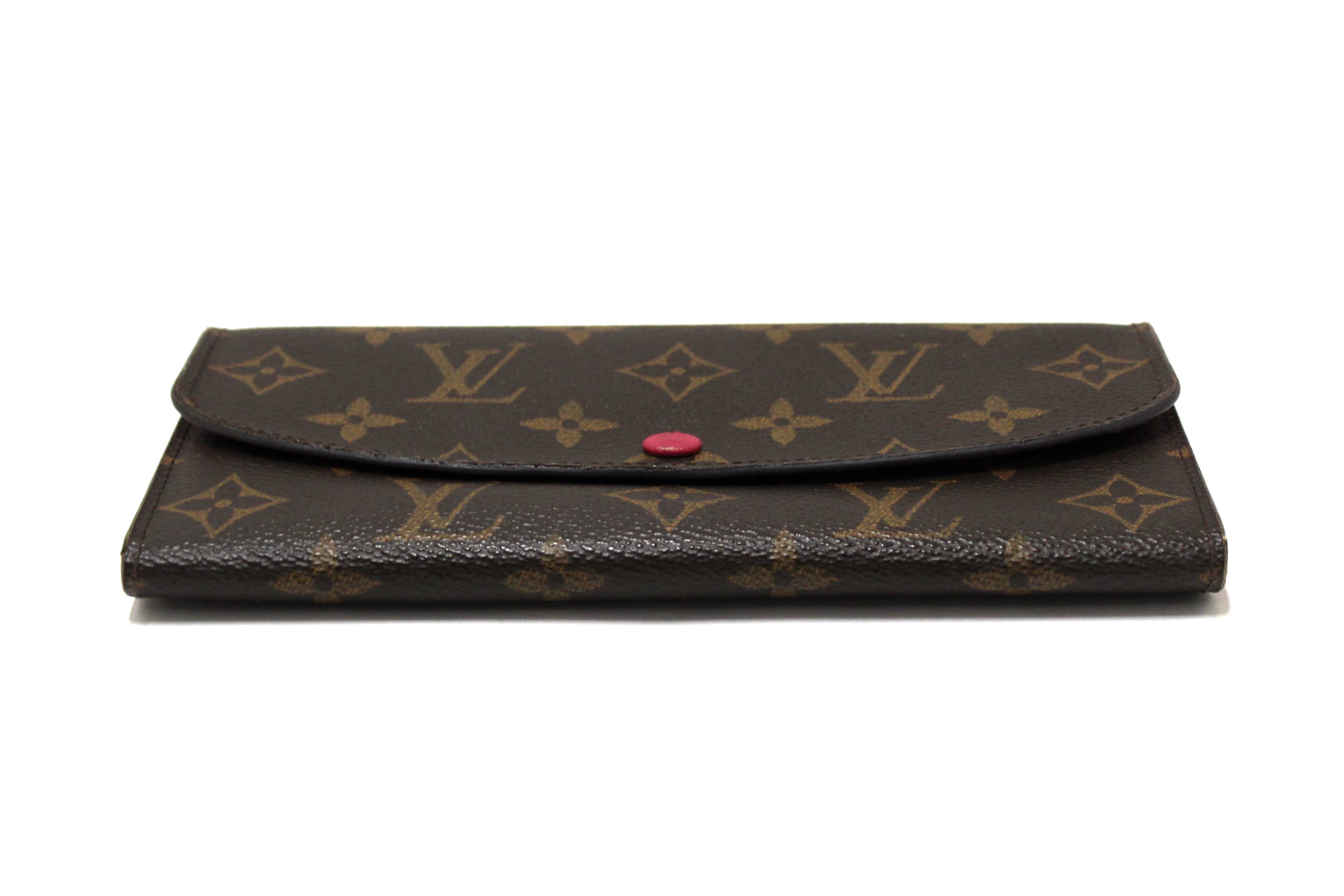 Authentic Louis Vuitton Classic Monogram Emilie Wallet Pink