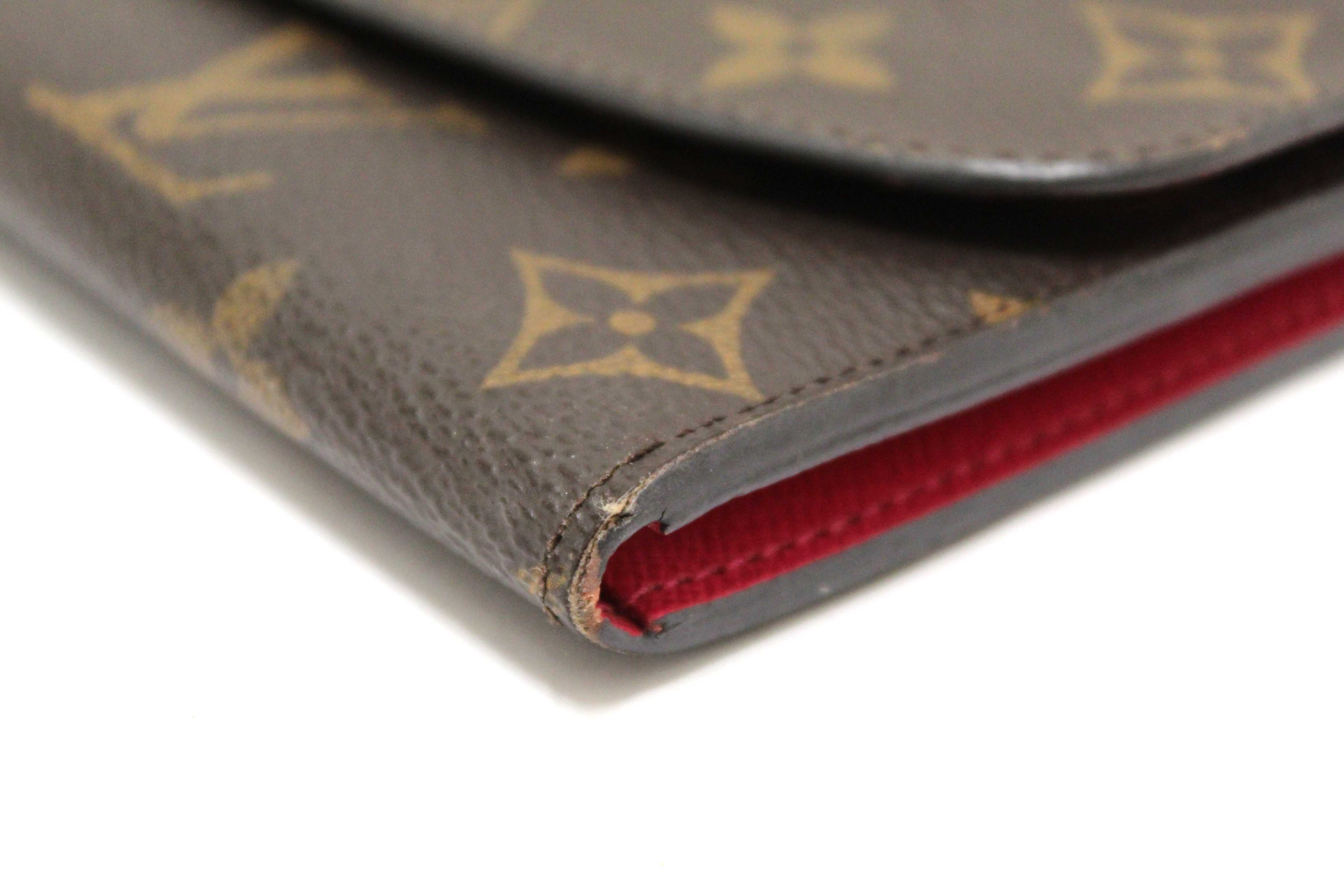 Authentic Louis Vuitton Classic Monogram Emilie Wallet Pink